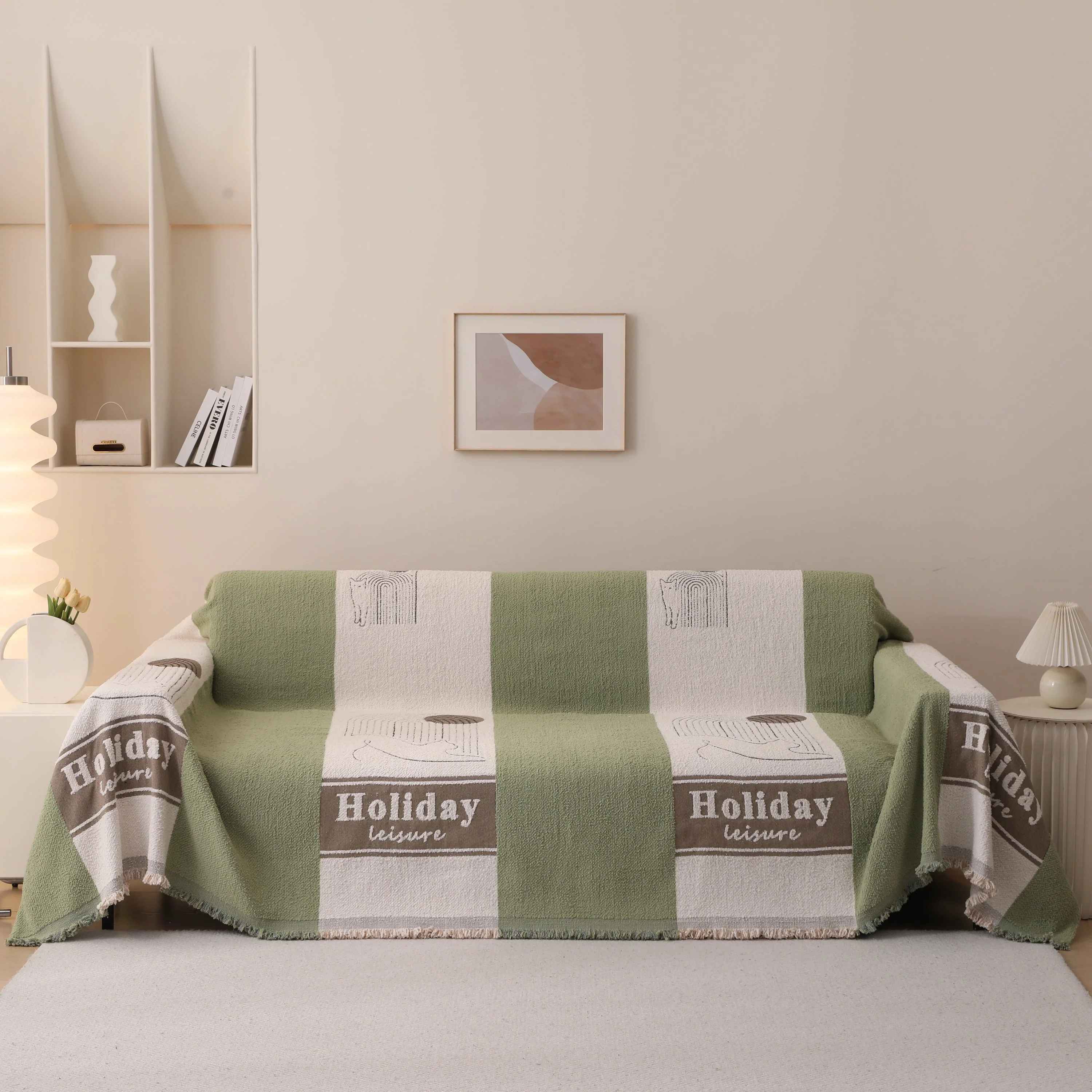 Luxury Cozy Cotton Sofa Blanket Cover Furniture Slipcovers for Most Shape Sofas - Image 11