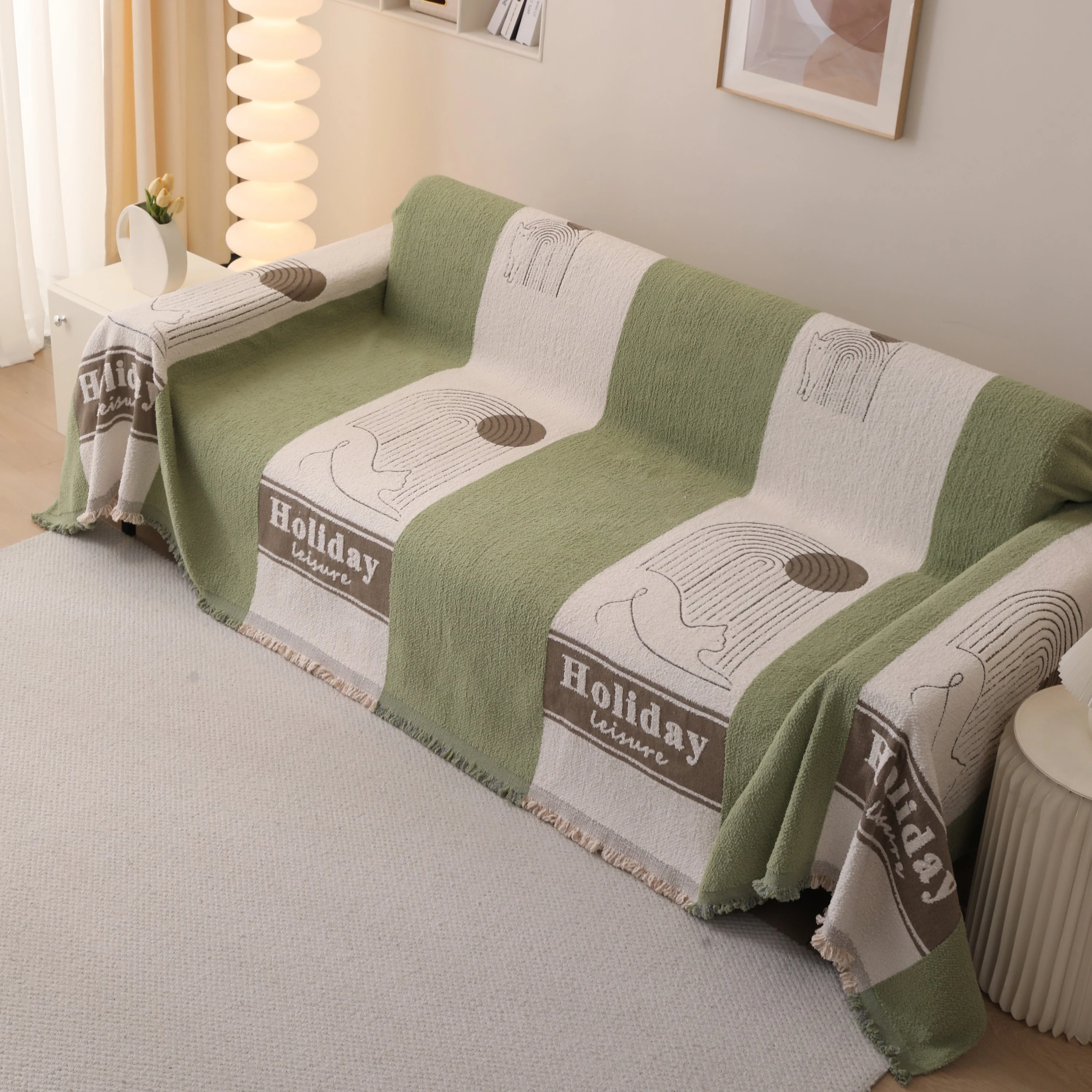 Luxury Cozy Cotton Sofa Blanket Cover Furniture Slipcovers for Most Shape Sofas - Image 12