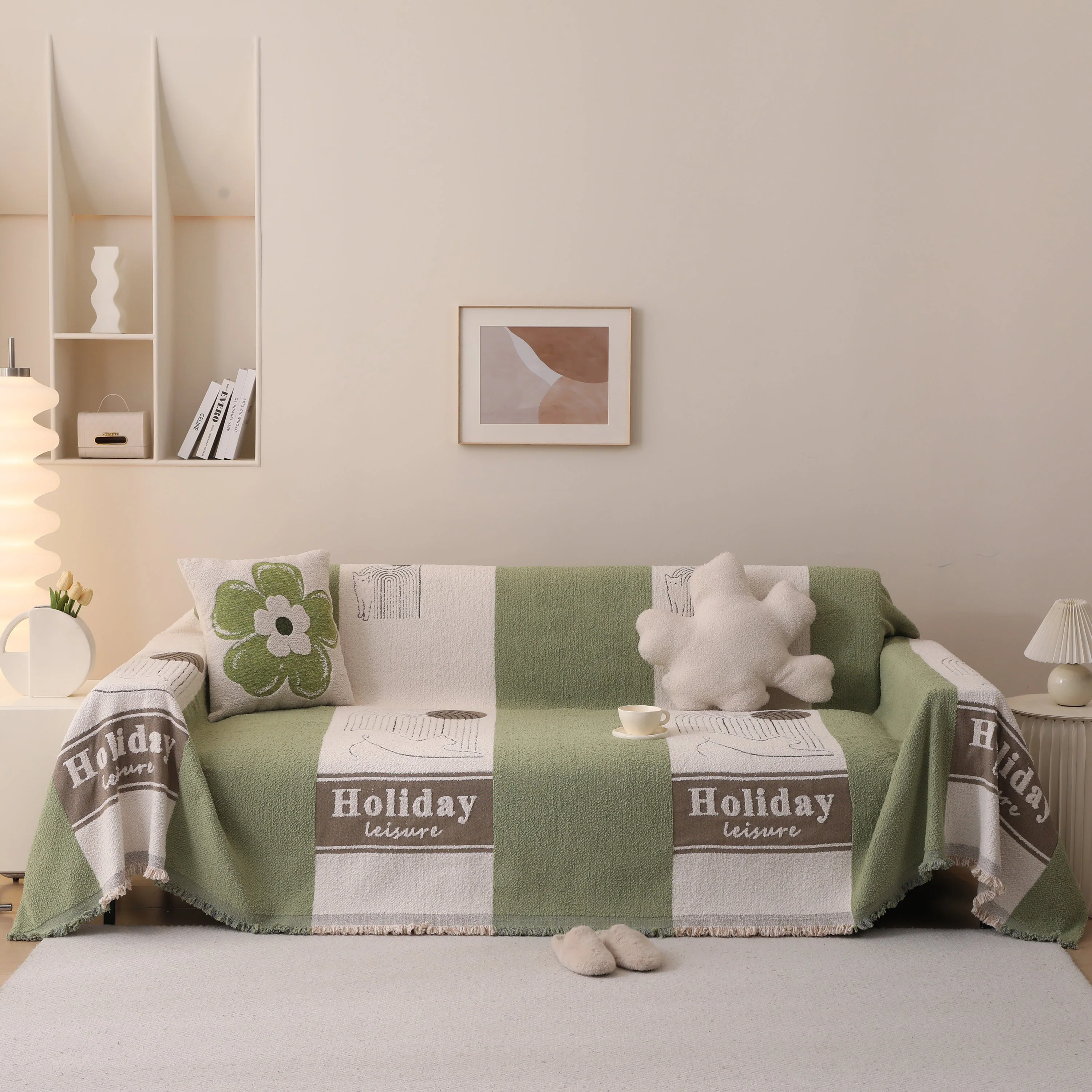 Luxury Cozy Cotton Sofa Blanket Cover Furniture Slipcovers for Most Shape Sofas - Image 13