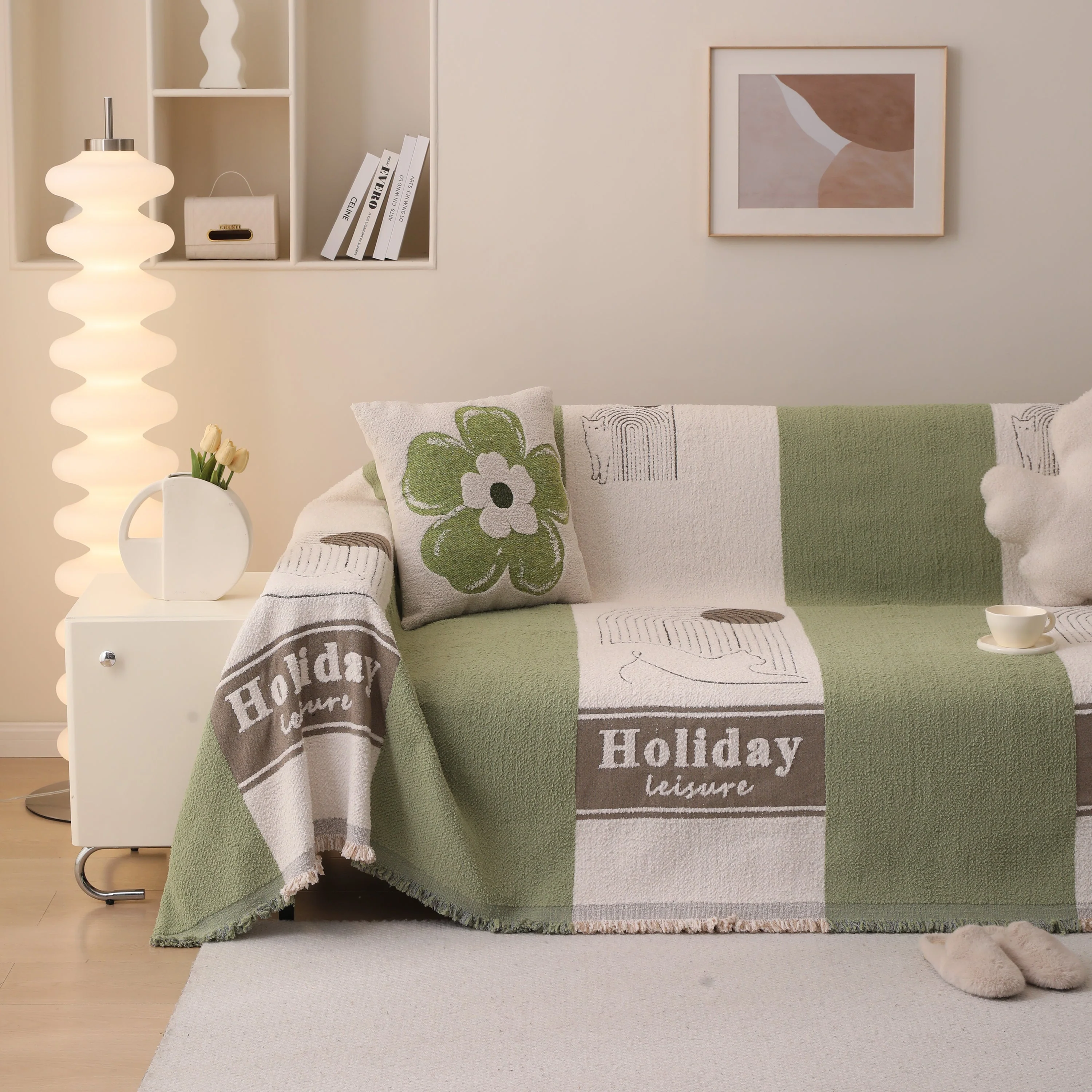 Luxury Cozy Cotton Sofa Blanket Cover Furniture Slipcovers for Most Shape Sofas - Image 14