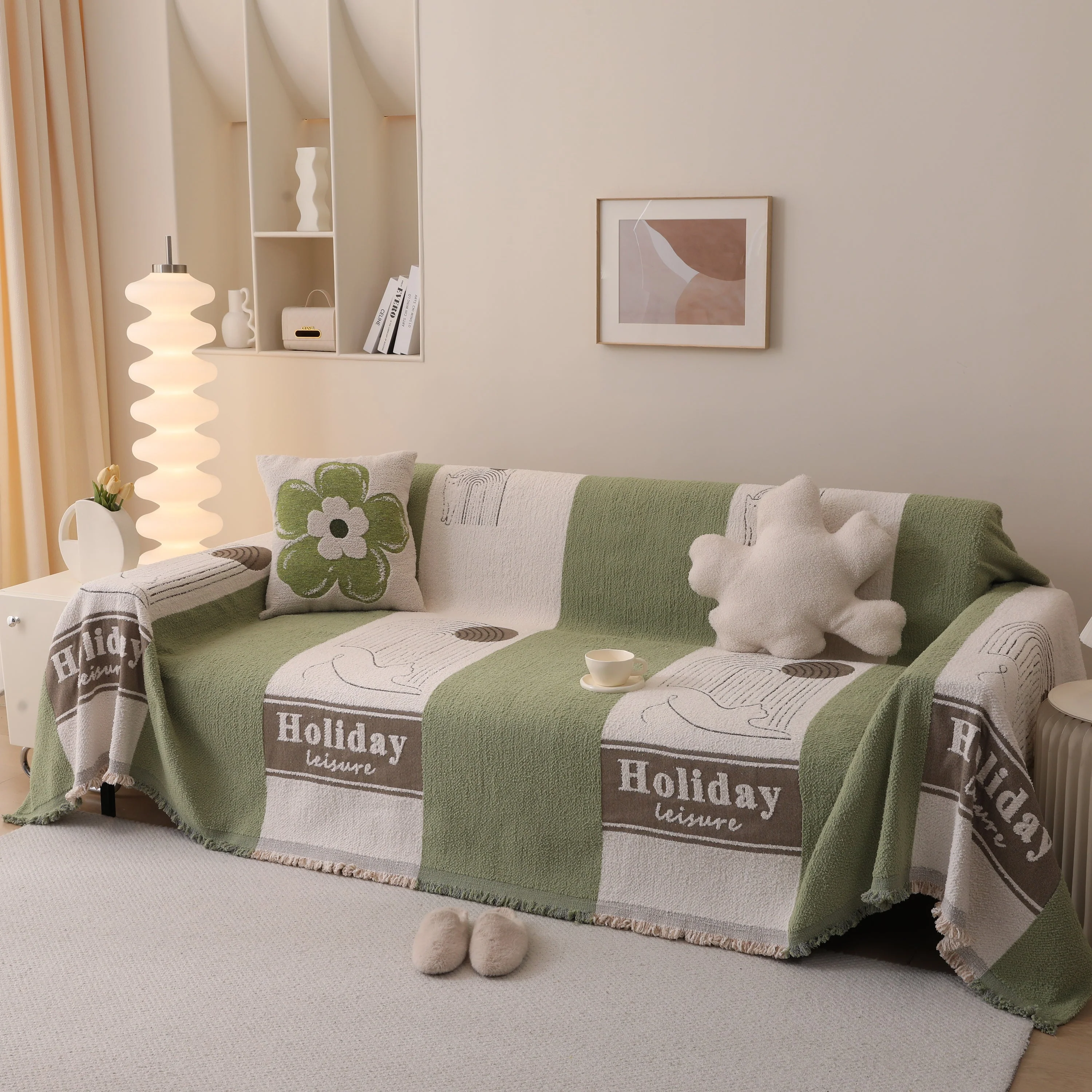 Luxury Cozy Cotton Sofa Blanket Cover Furniture Slipcovers for Most Shape Sofas - Image 15