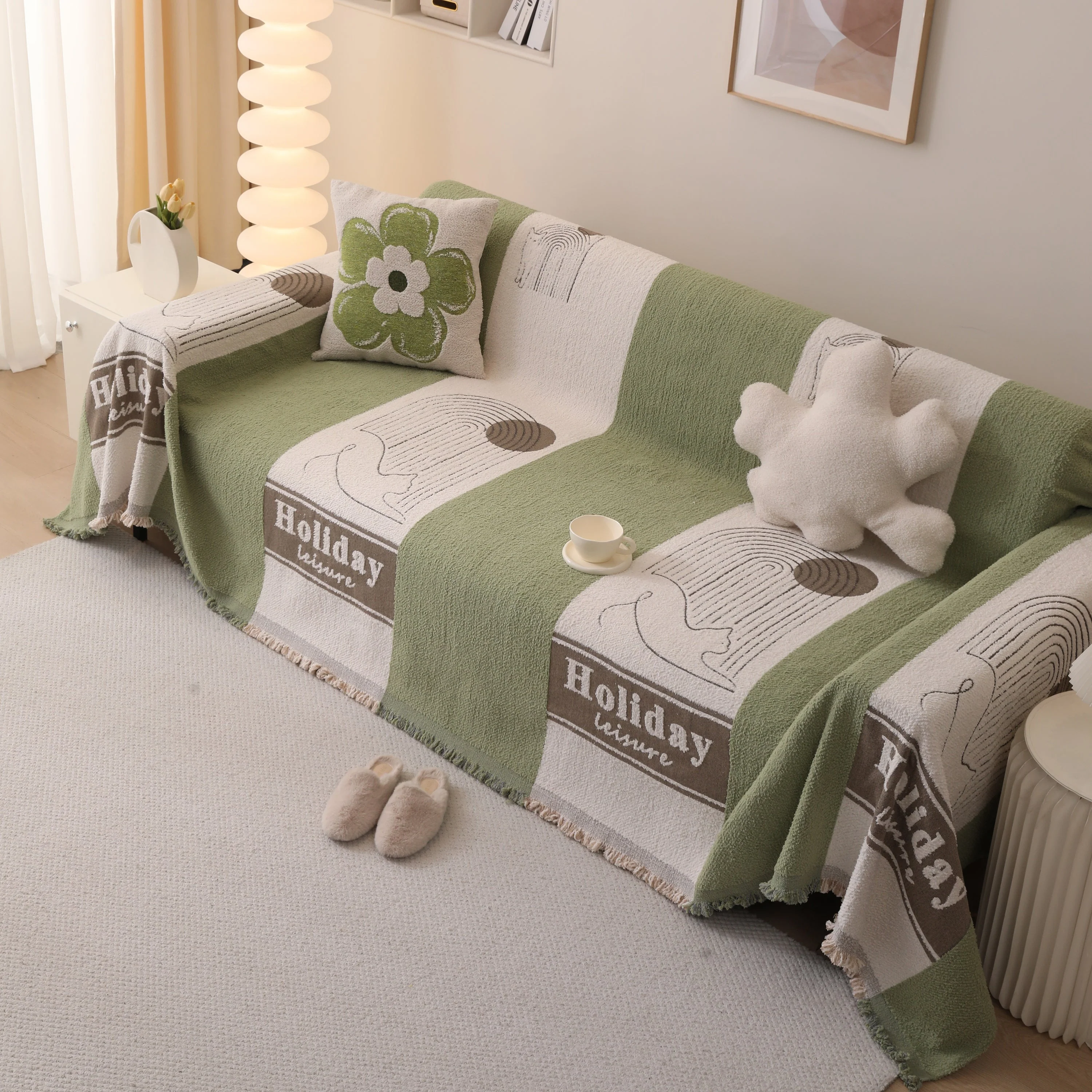 Luxury Cozy Cotton Sofa Blanket Cover Furniture Slipcovers for Most Shape Sofas - Image 16