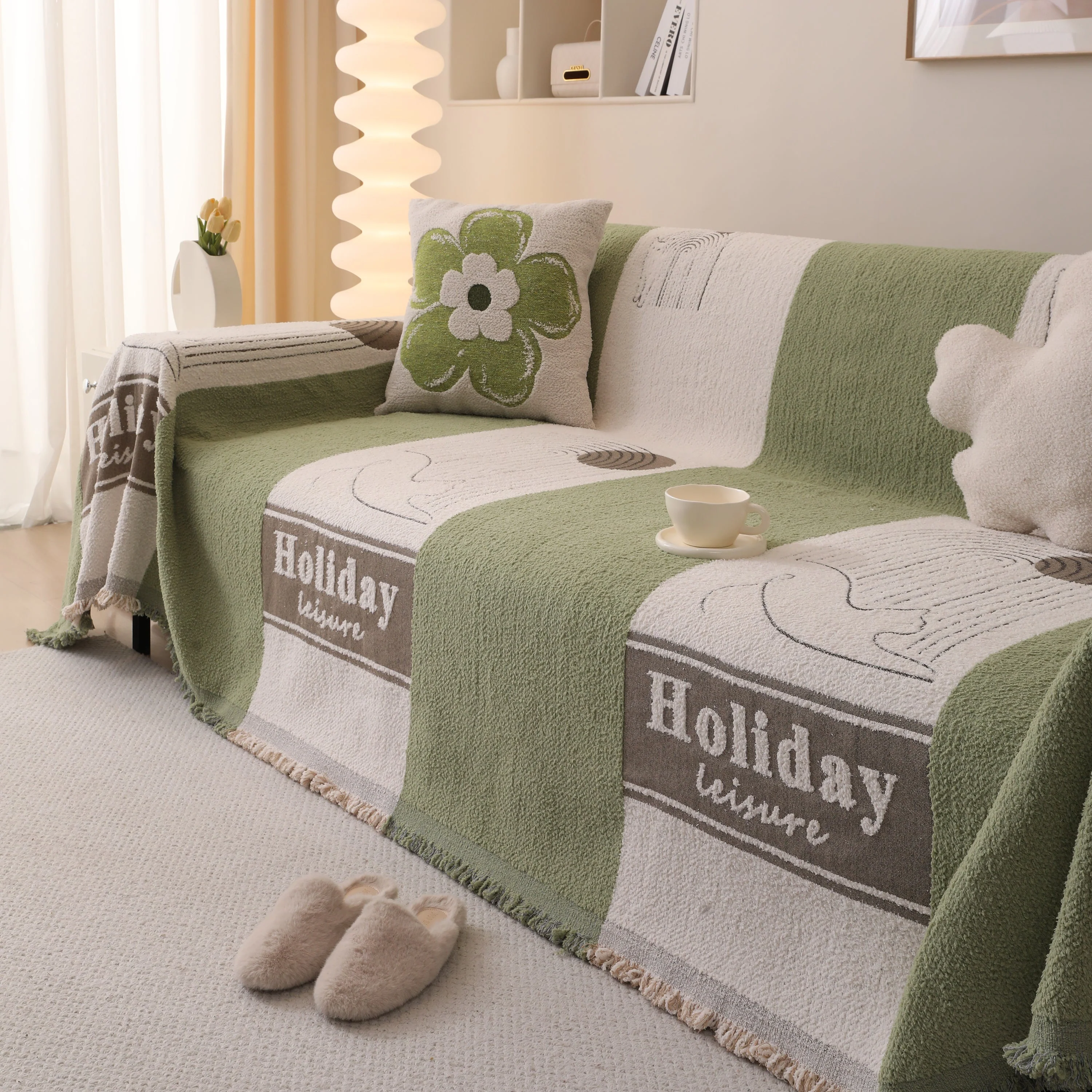 Luxury Cozy Cotton Sofa Blanket Cover Furniture Slipcovers for Most Shape Sofas - Image 23