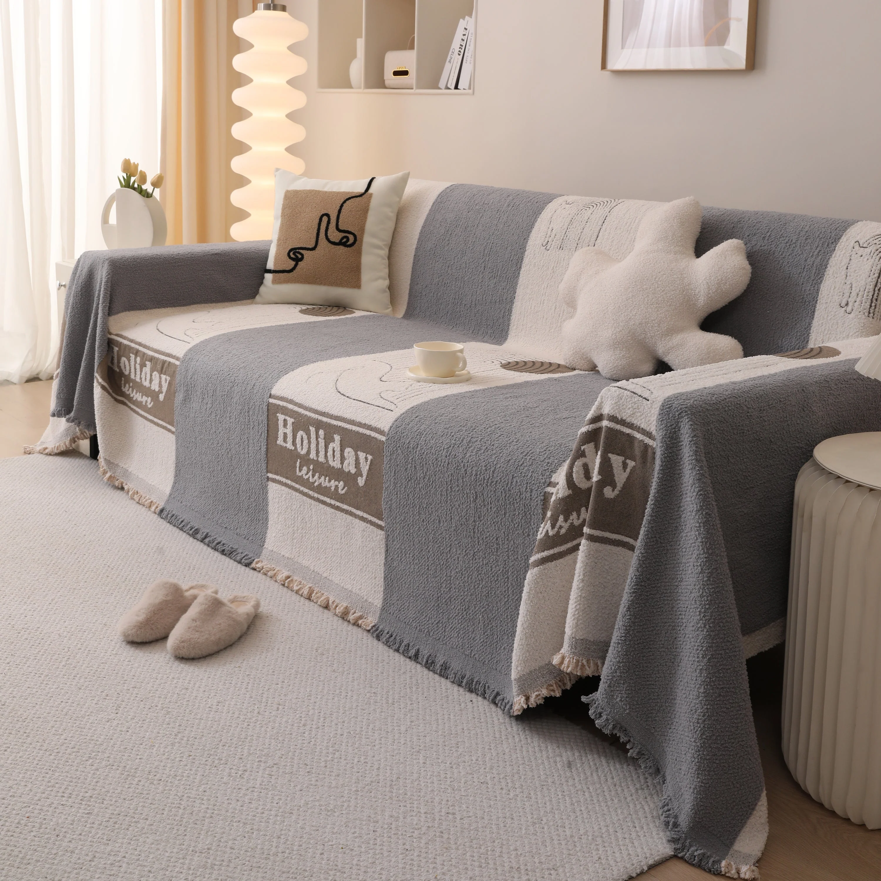 Luxury Cozy Cotton Sofa Blanket Cover Furniture Slipcovers for Most Shape Sofas - Image 34