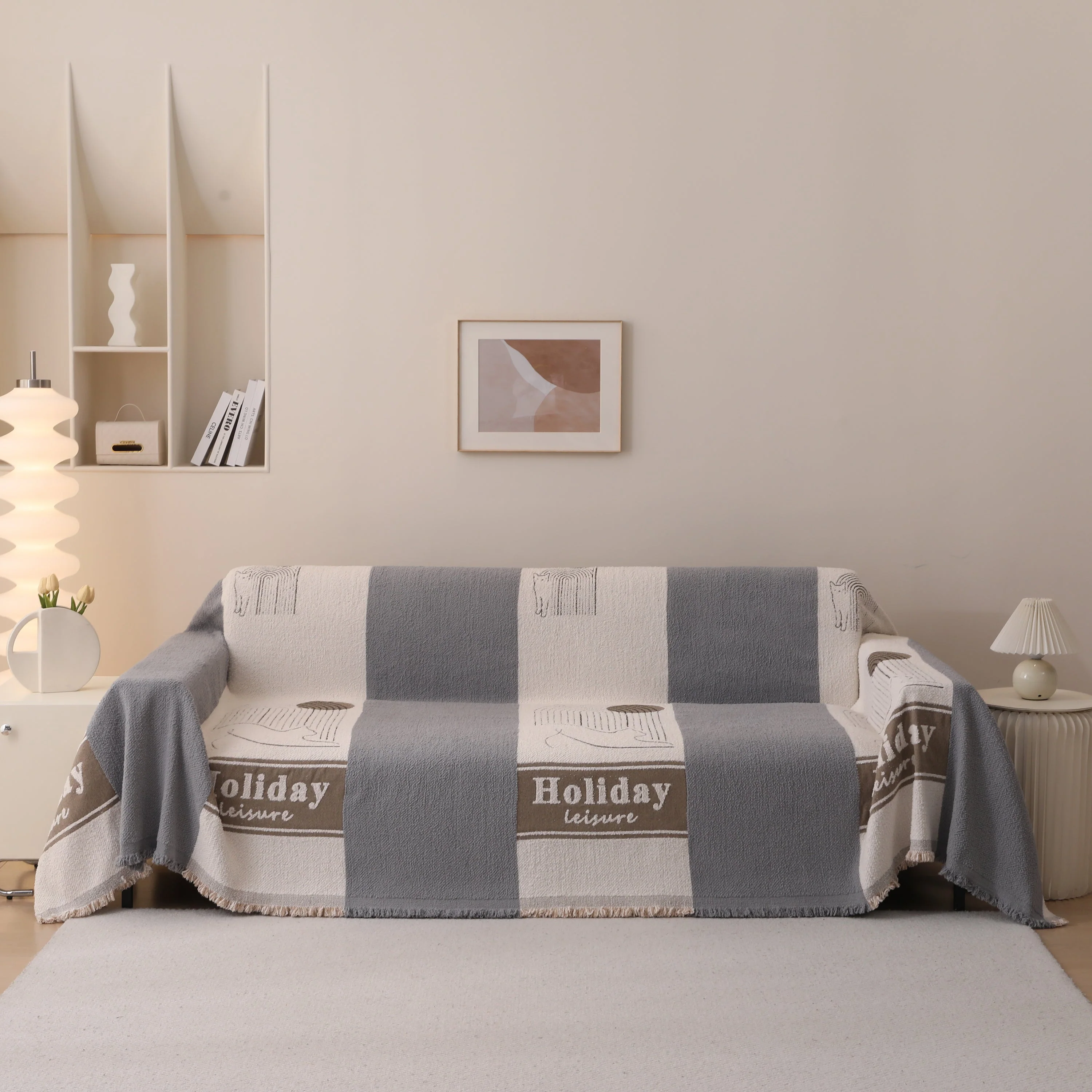 Luxury Cozy Cotton Sofa Blanket Cover Furniture Slipcovers for Most Shape Sofas - Image 38