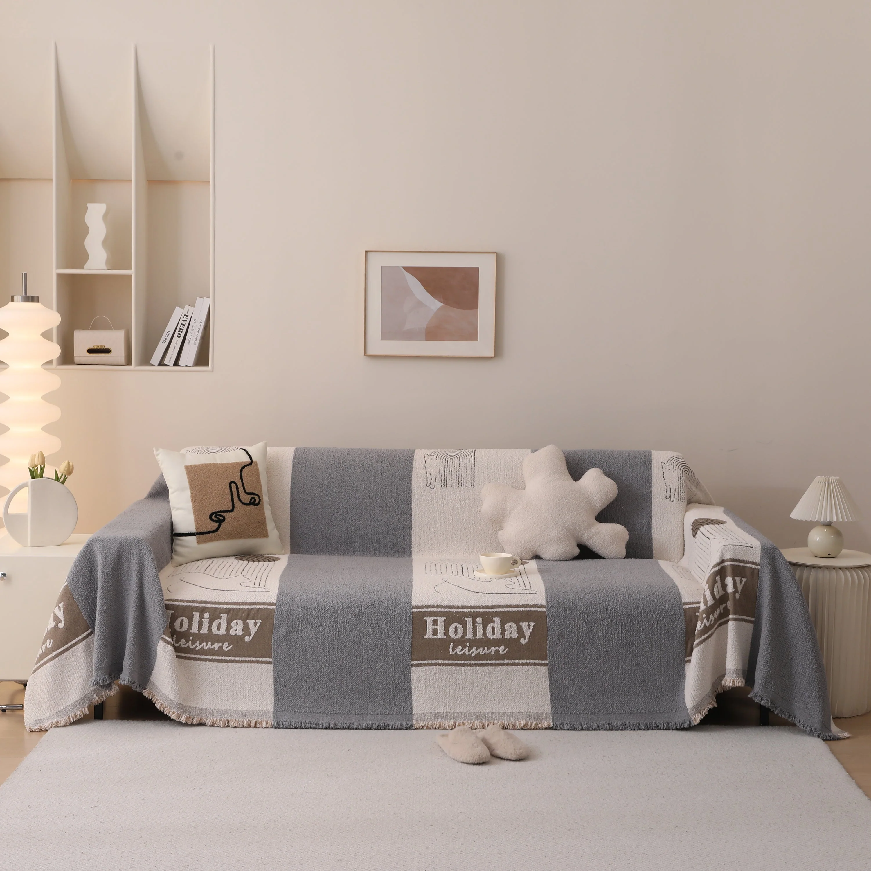 Luxury Cozy Cotton Sofa Blanket Cover Furniture Slipcovers for Most Shape Sofas - Image 40