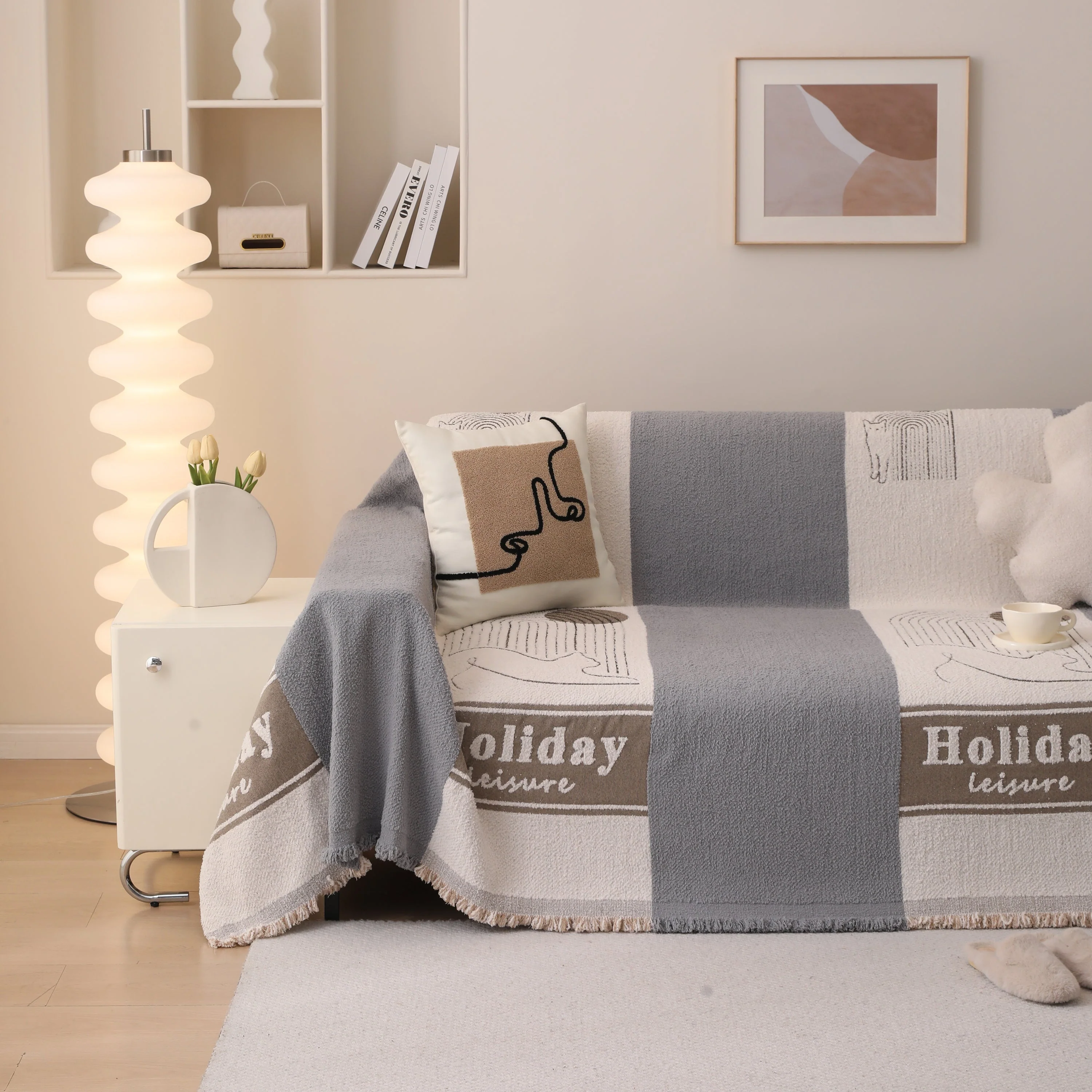 Luxury Cozy Cotton Sofa Blanket Cover Furniture Slipcovers for Most Shape Sofas - Image 41