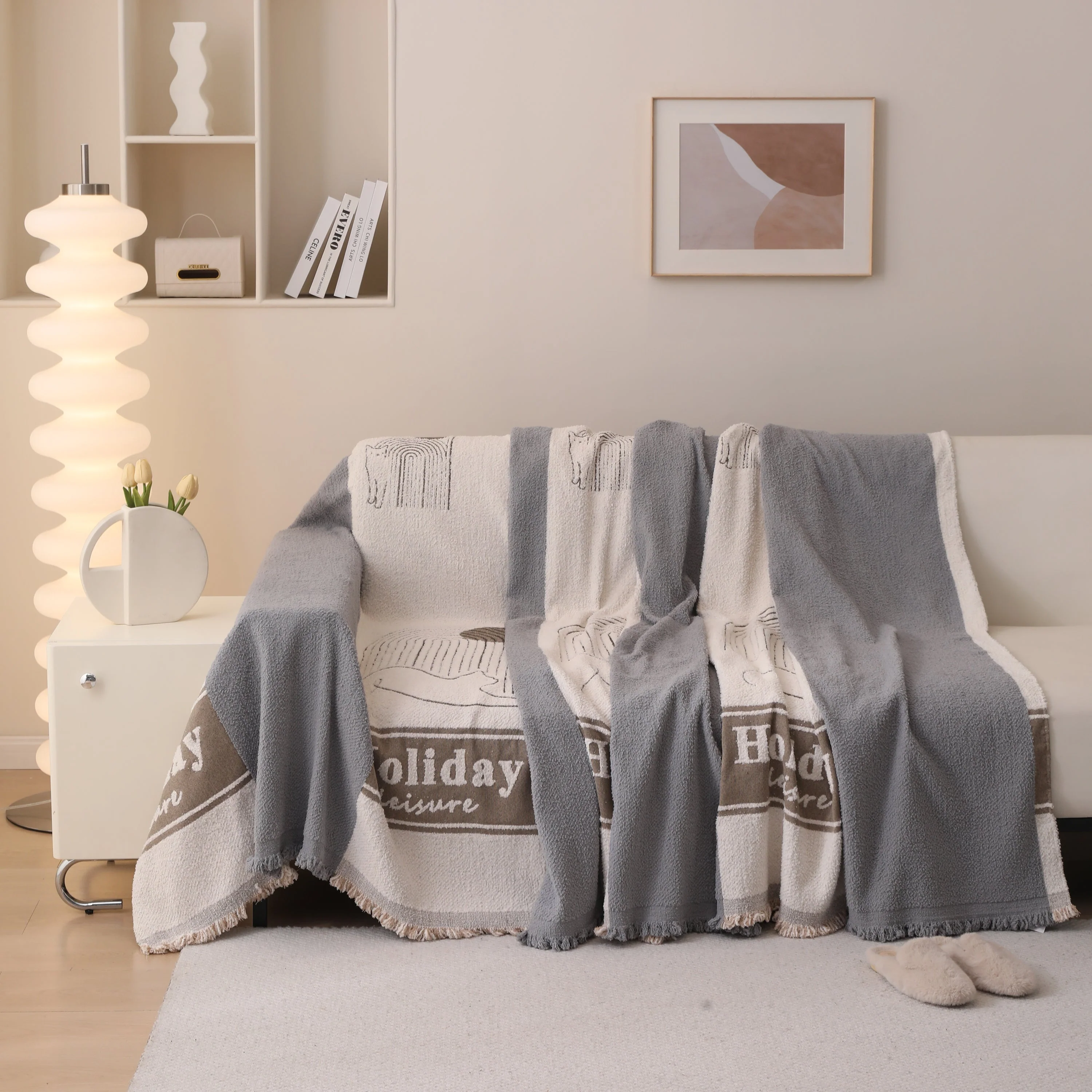 Luxury Cozy Cotton Sofa Blanket Cover Furniture Slipcovers for Most Shape Sofas - Image 63