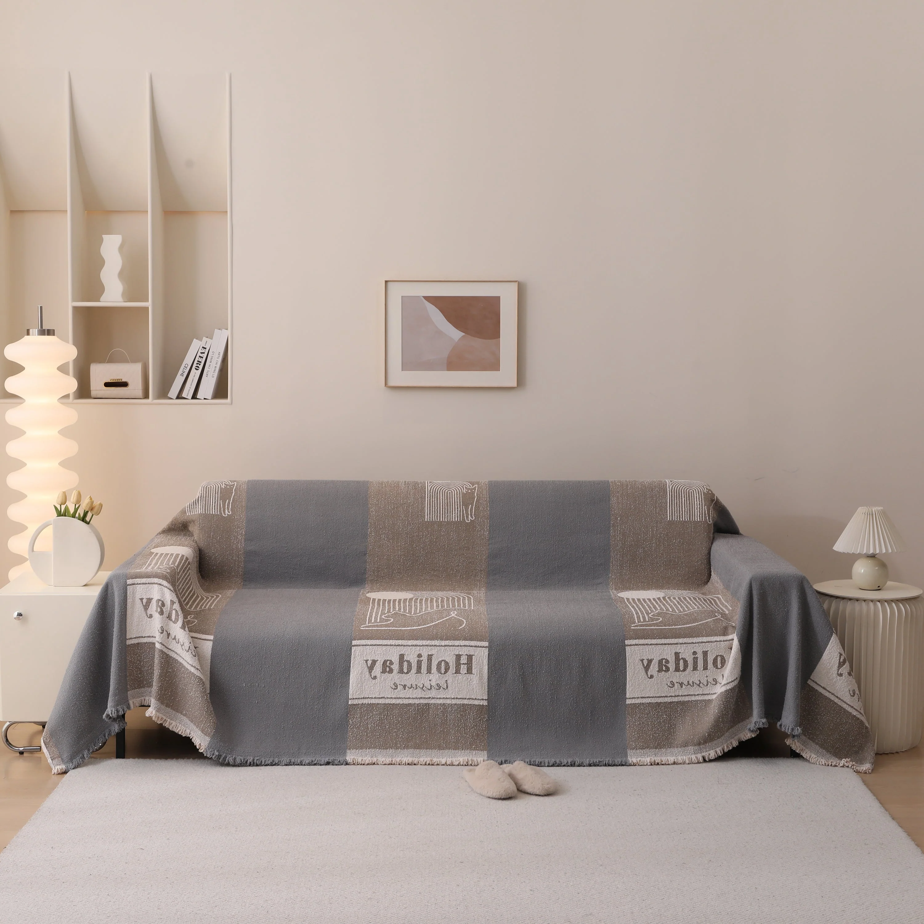 Luxury Cozy Cotton Sofa Blanket Cover Furniture Slipcovers for Most Shape Sofas - Image 69