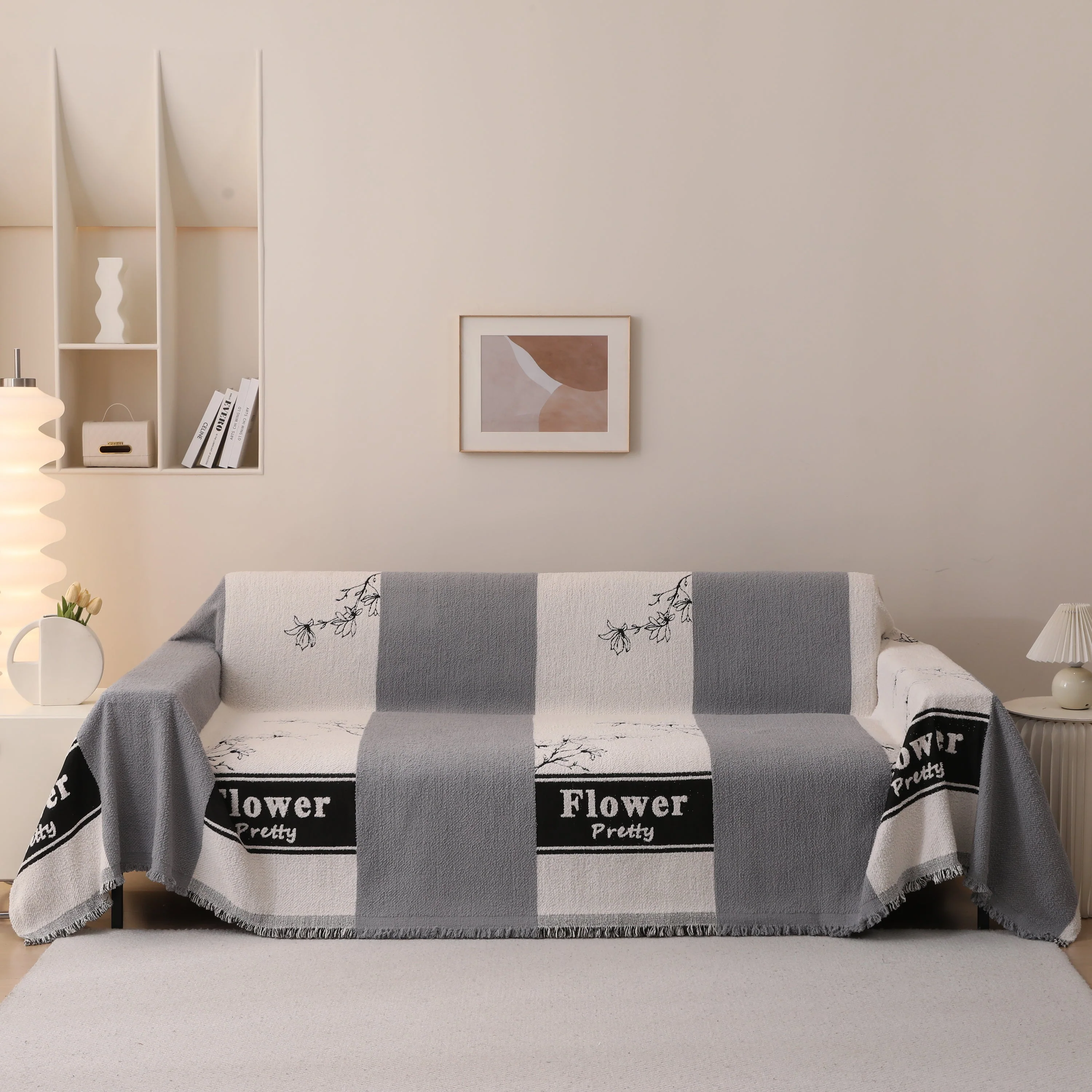 Luxury Cozy Cotton Sofa Blanket Cover Furniture Slipcovers for Most Shape Sofas - Image 70