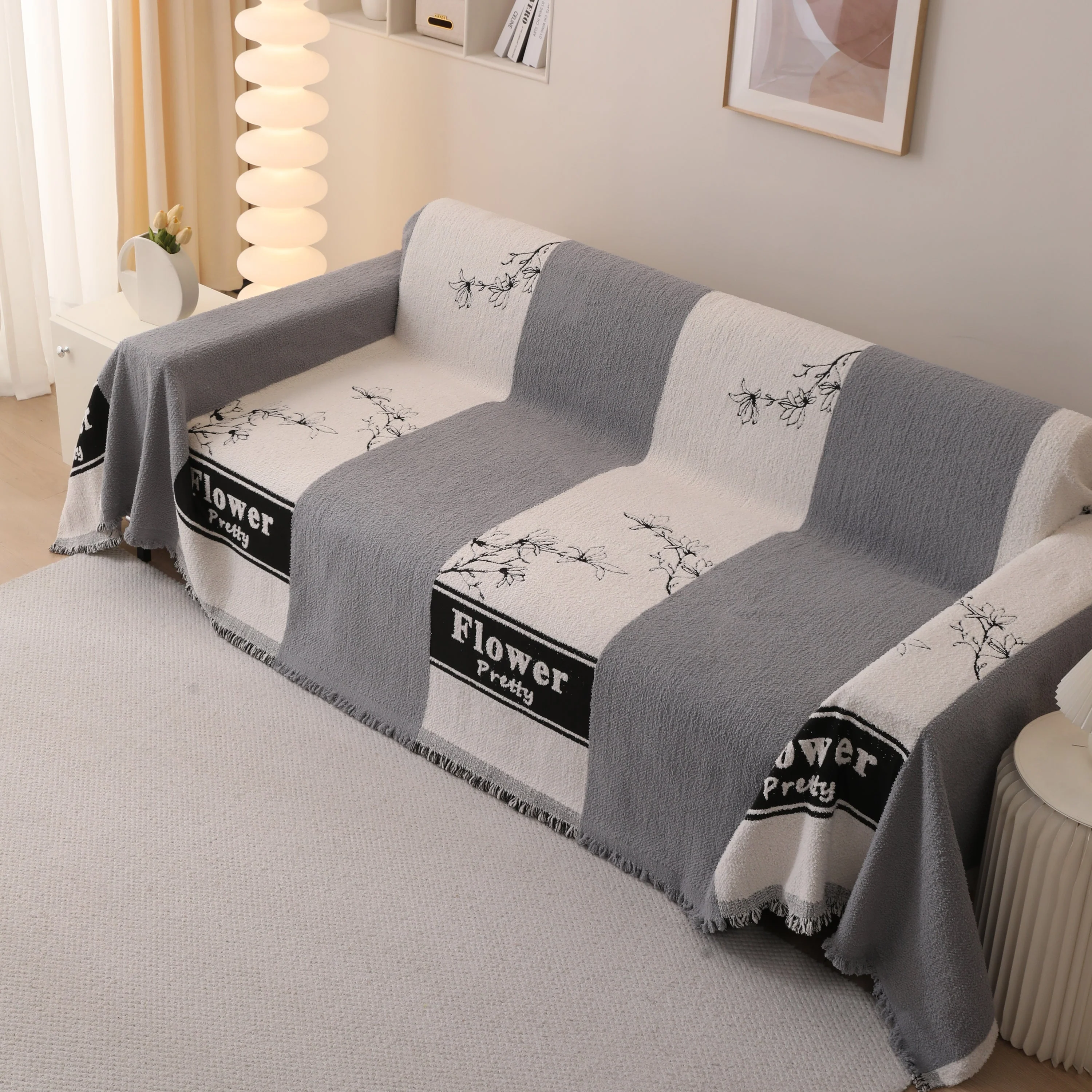 Luxury Cozy Cotton Sofa Blanket Cover Furniture Slipcovers for Most Shape Sofas - Image 71