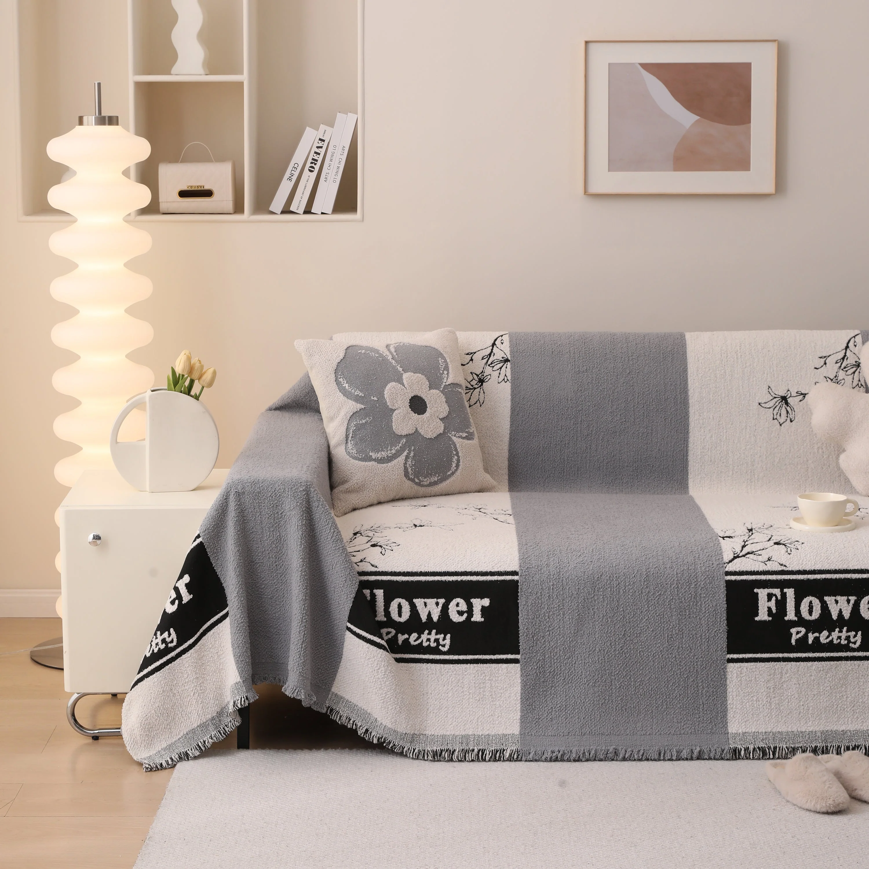 Luxury Cozy Cotton Sofa Blanket Cover Furniture Slipcovers for Most Shape Sofas - Image 73