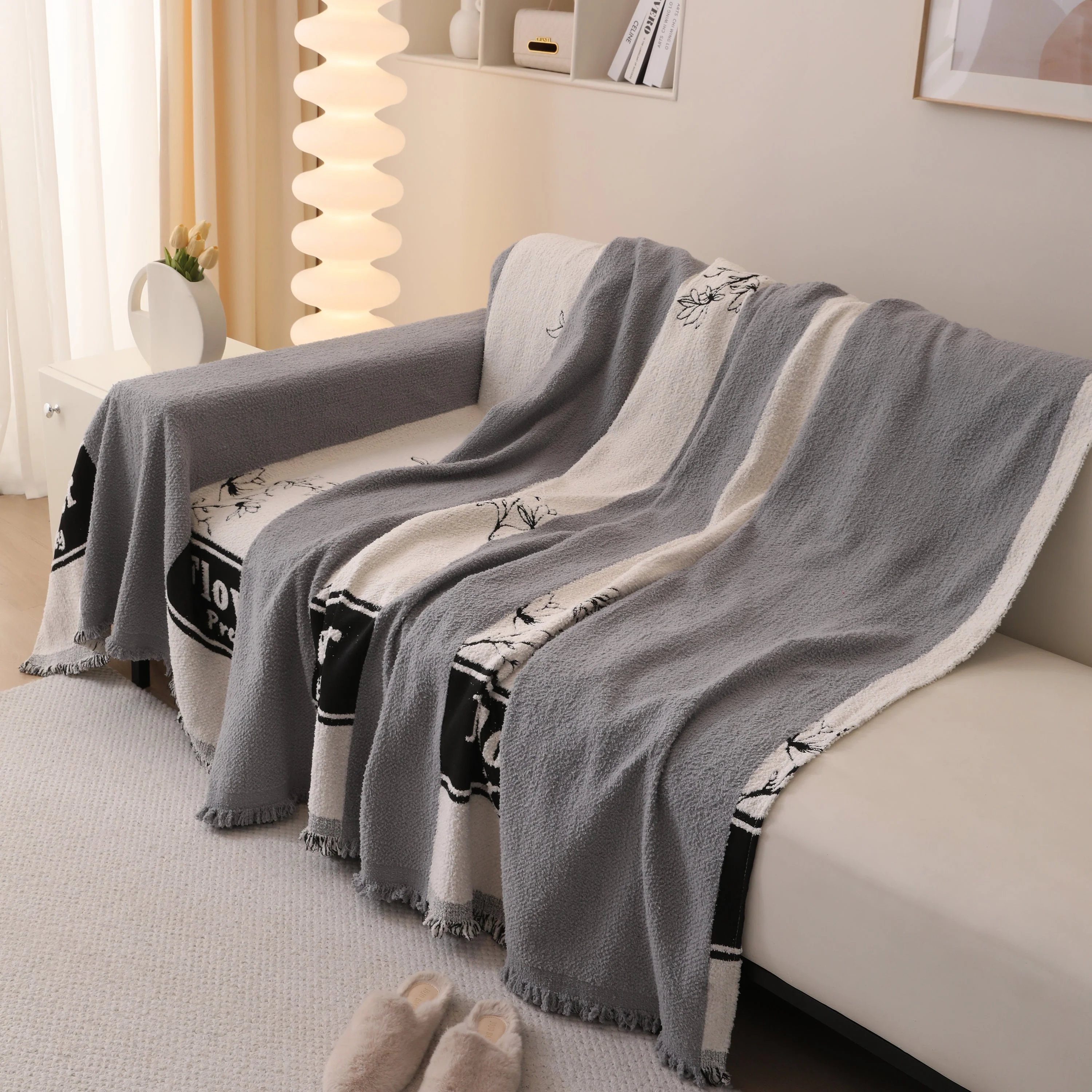 Luxury Cozy Cotton Sofa Blanket Cover Furniture Slipcovers for Most Shape Sofas - Image 94