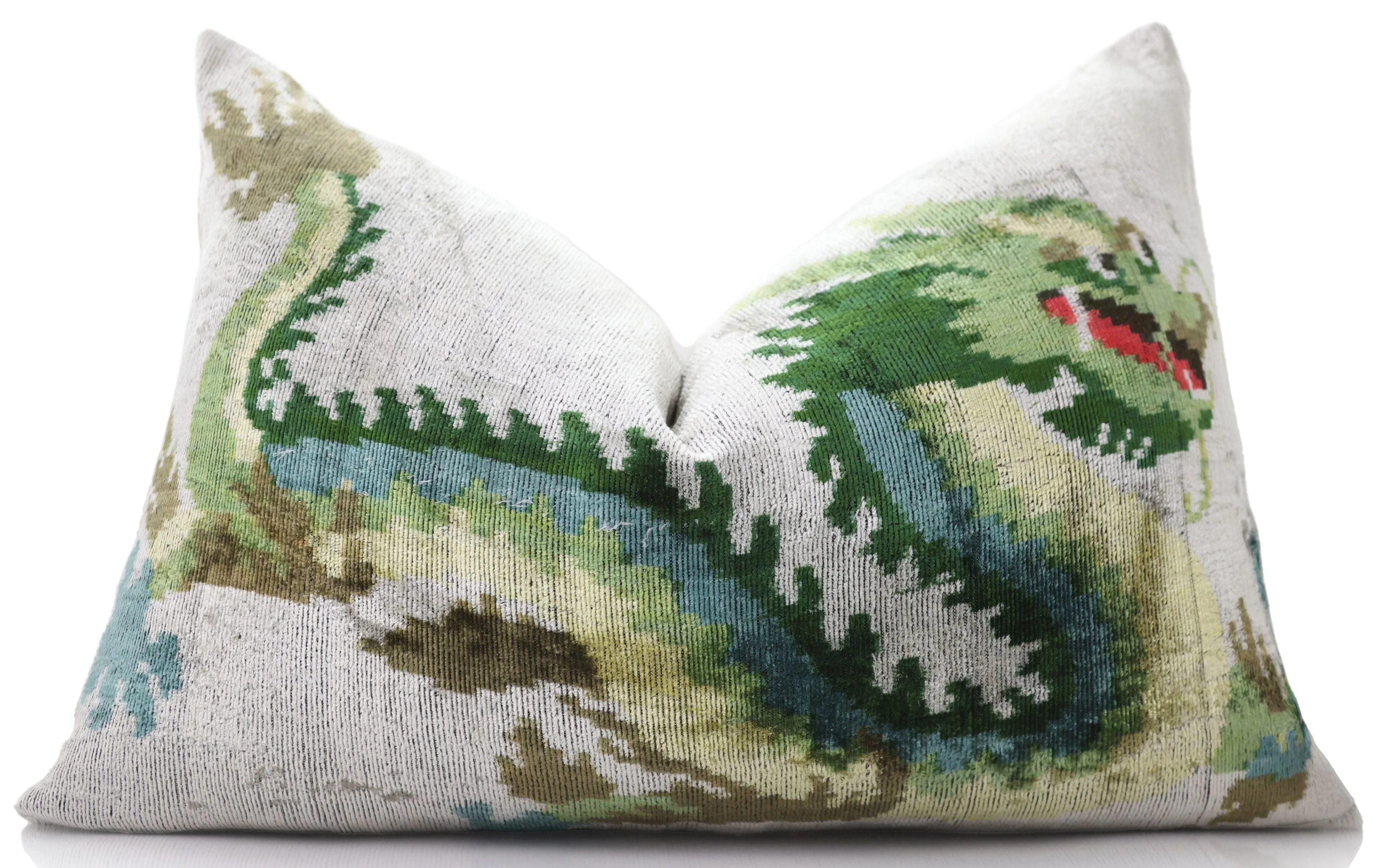 Luxury Dragon Silk Velvet Pillow 16x24 – Handmade Artisan Lumbar Cushion - Image 5