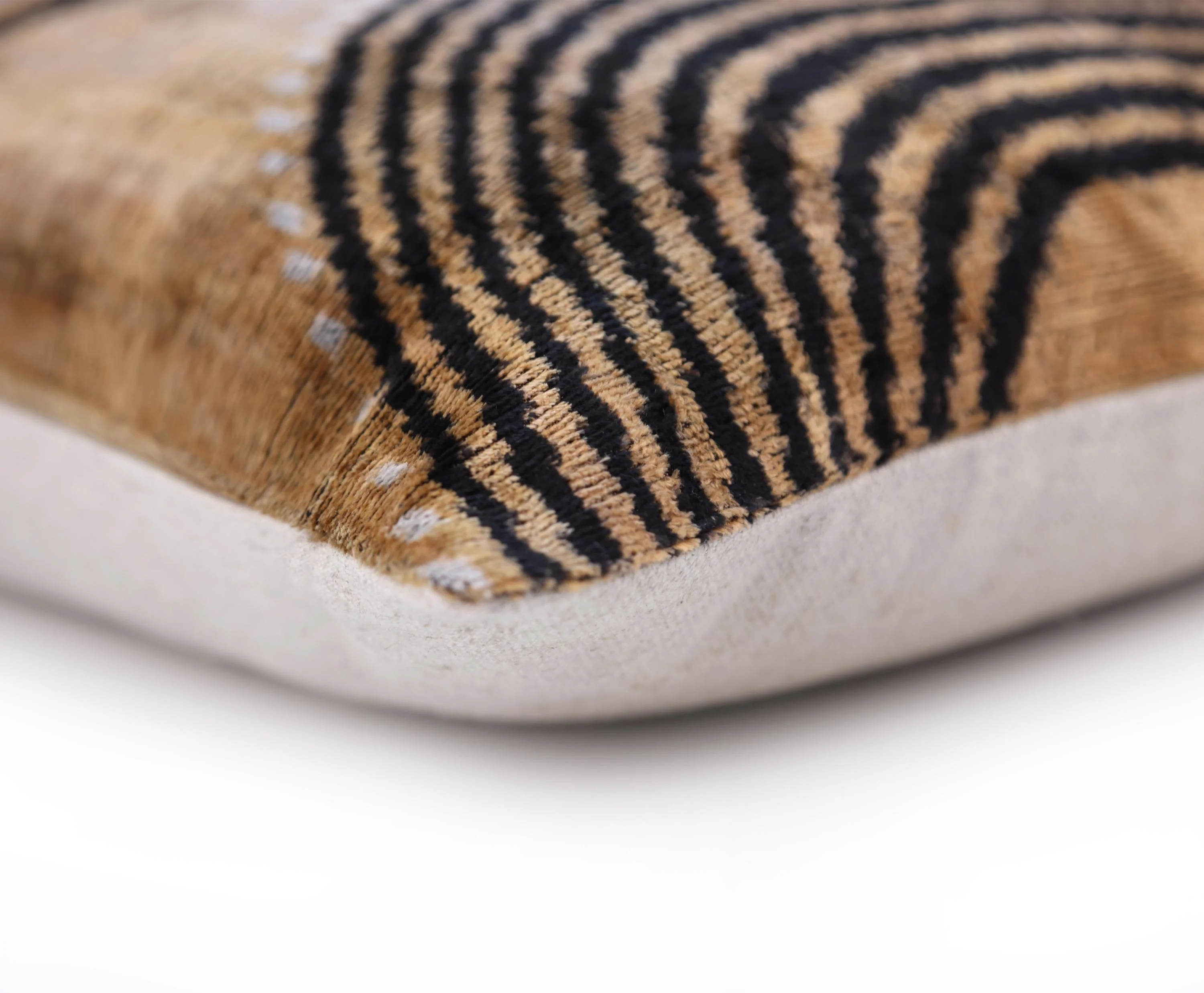 Luxury Earth-Tone Silk Velvet Throw Pillow 16x24 – Handmade Tribal Modern Geometric Lumbar - Image 8