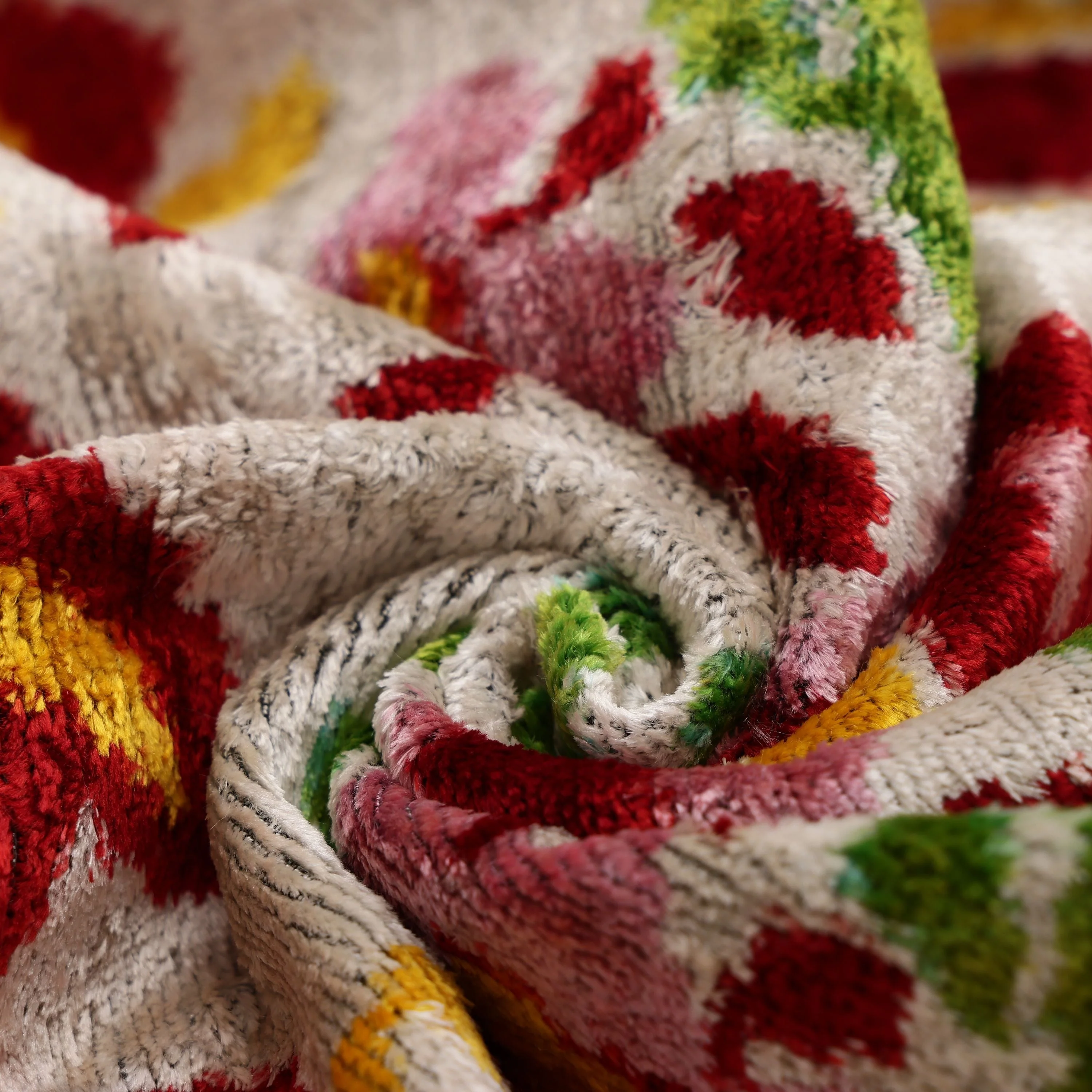 Luxury Floral Silk Velvet Lumbar Pillow 16x24 | Handmade & Vegetable Dyed - Image 3