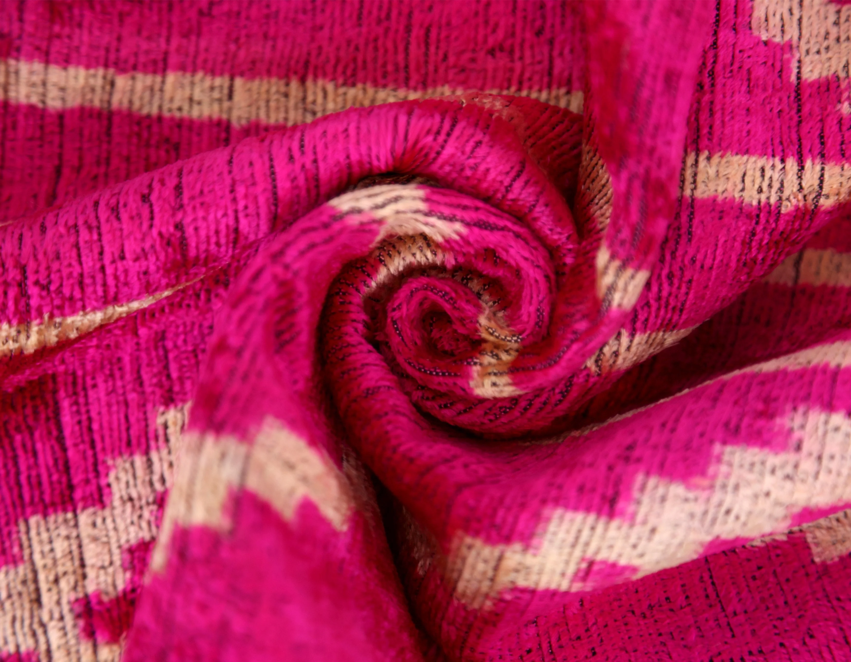 Luxury Fuchsia Pink Silk Velvet Throw Pillow 16x24 – Handmade Geometric Lumbar Cushion - Image 7