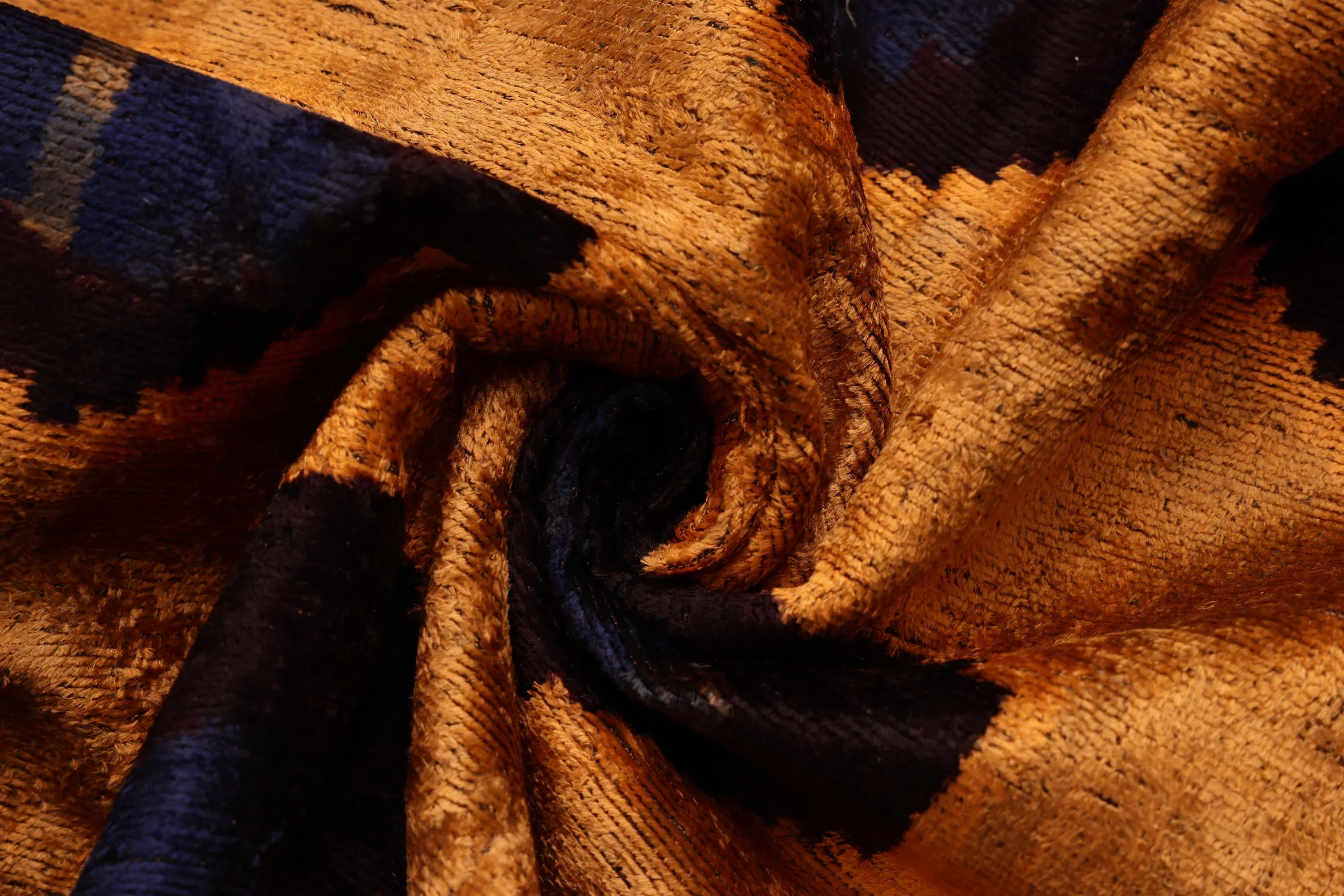 Luxury Handwoven Silk Velvet Ikat Throw Pillow 20x20 Inch | Organic Vegetable Dyed - Image 7