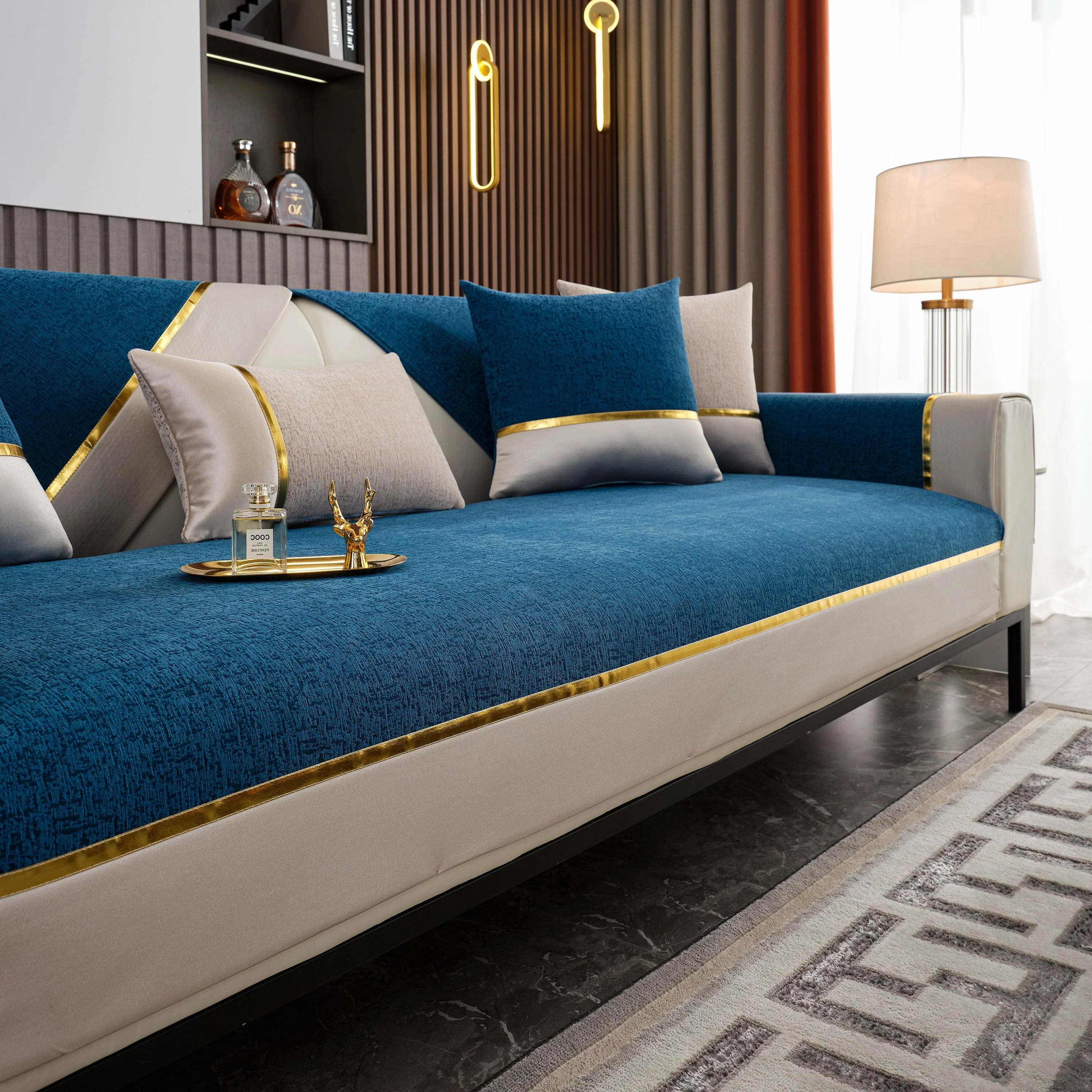 Luxury Leather Couch Protectors with Chenille Sofa Towel Covers, Non-Slip and Washable, Modular Couch Covers - Image 13