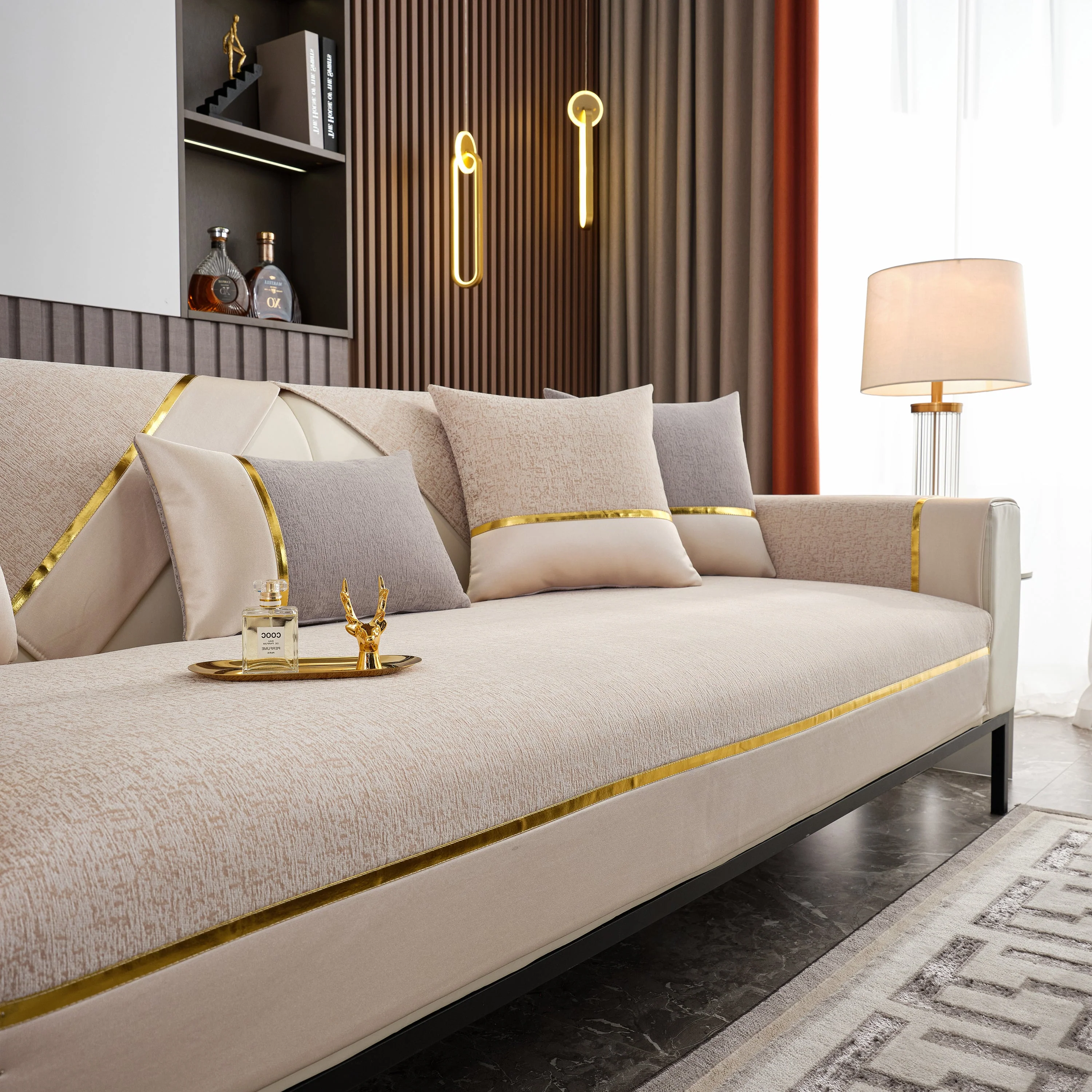Luxury Leather Couch Protectors with Chenille Sofa Towel Covers, Non-Slip and Washable, Modular Couch Covers - Image 14