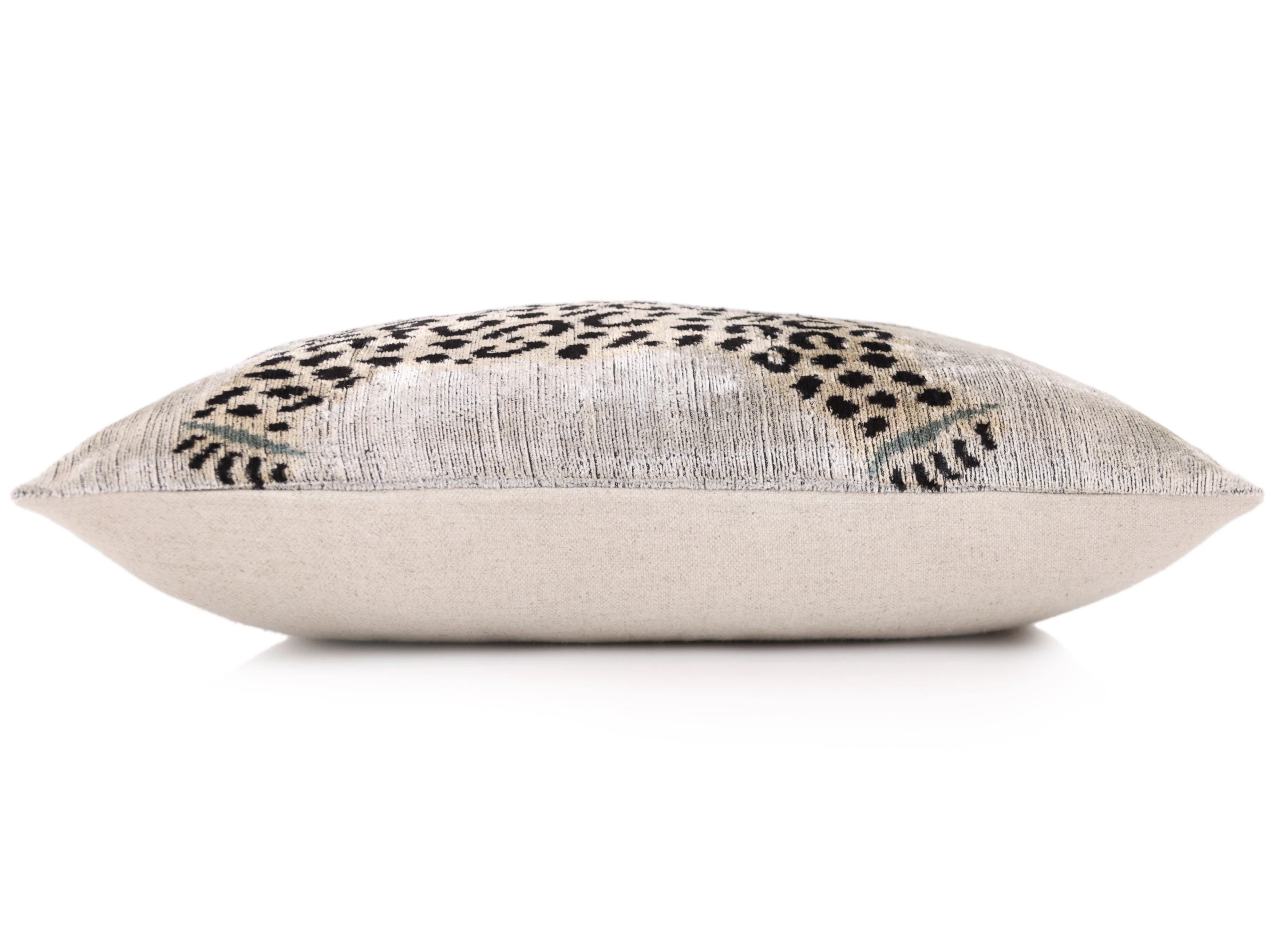 Luxury Leopard Print Silk Velvet Throw Pillow 16x24 – Handmade Animal Motif Lumbar Cushion - Image 4