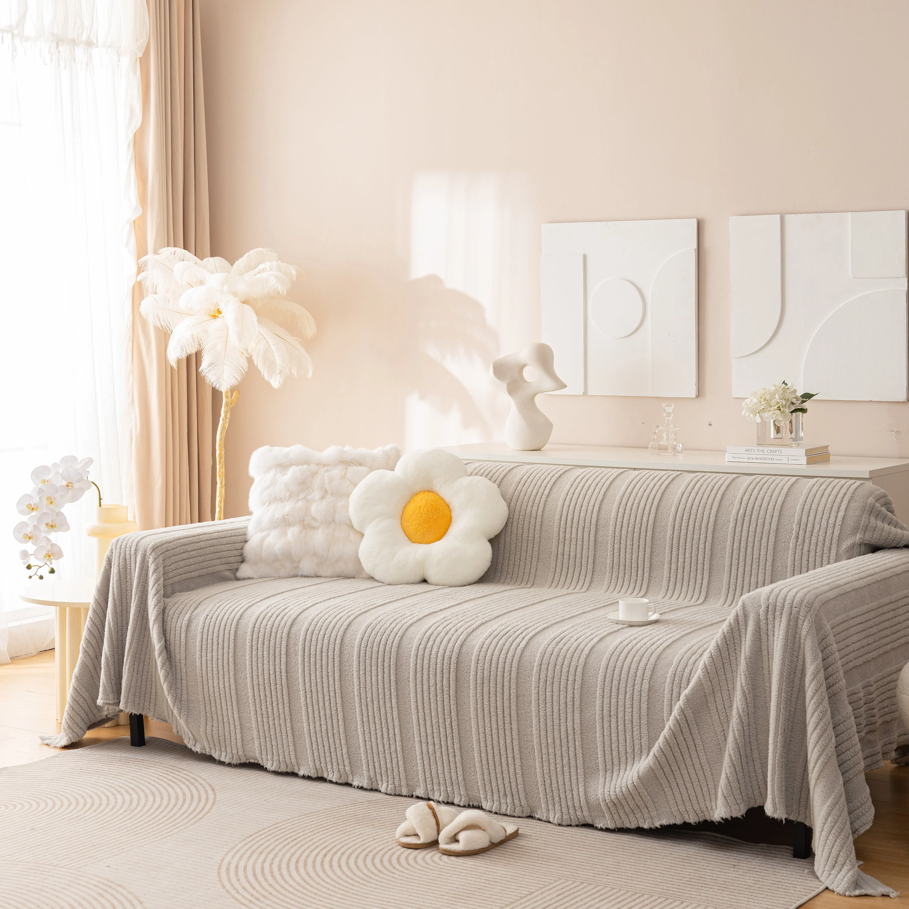 Luxury Oversized Soft Plush L Shape Couch Cover Sofa Throw Cover, Extra Large Blanket to Cover Couch - Image 10