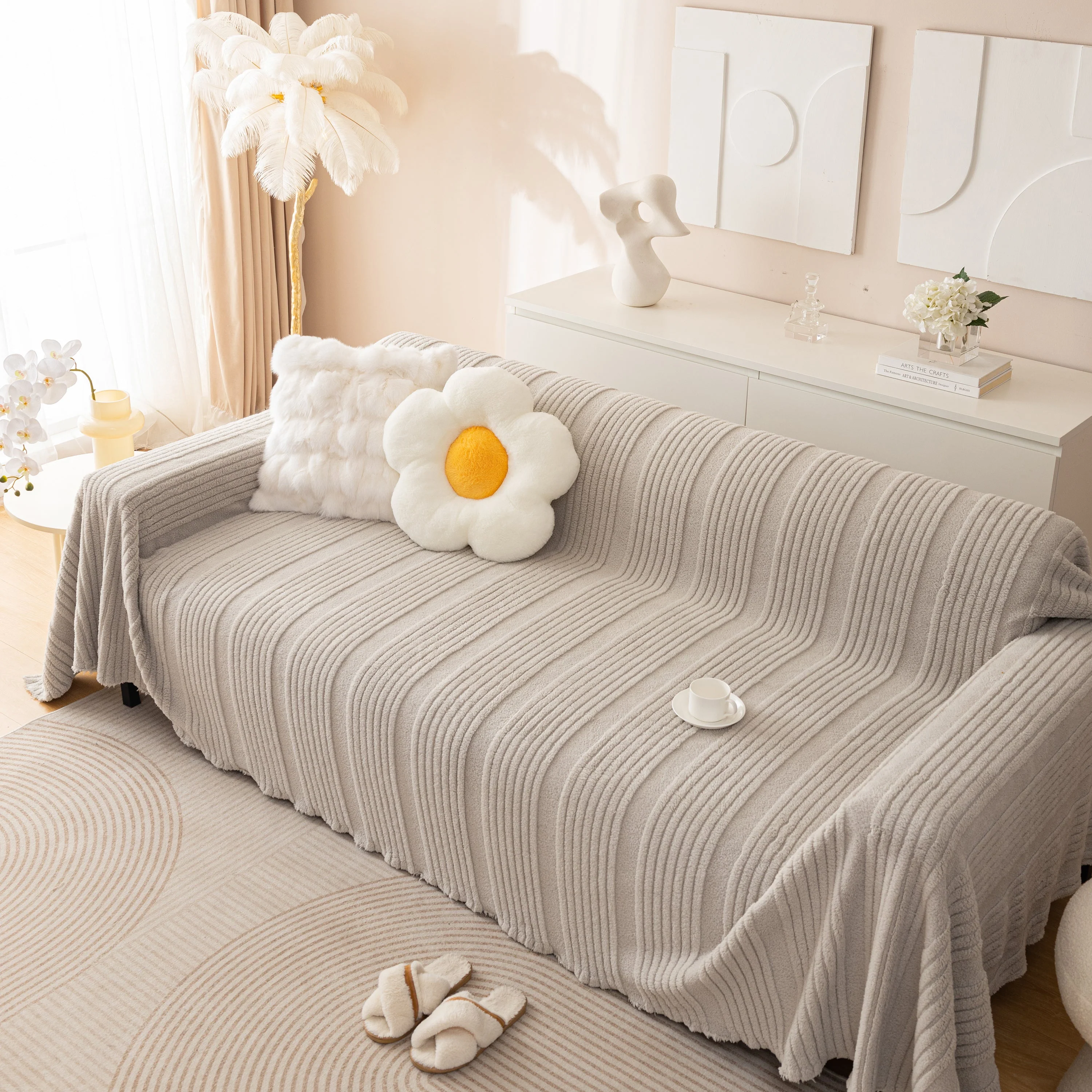 Luxury Oversized Soft Plush L Shape Couch Cover Sofa Throw Cover, Extra Large Blanket to Cover Couch - Image 13