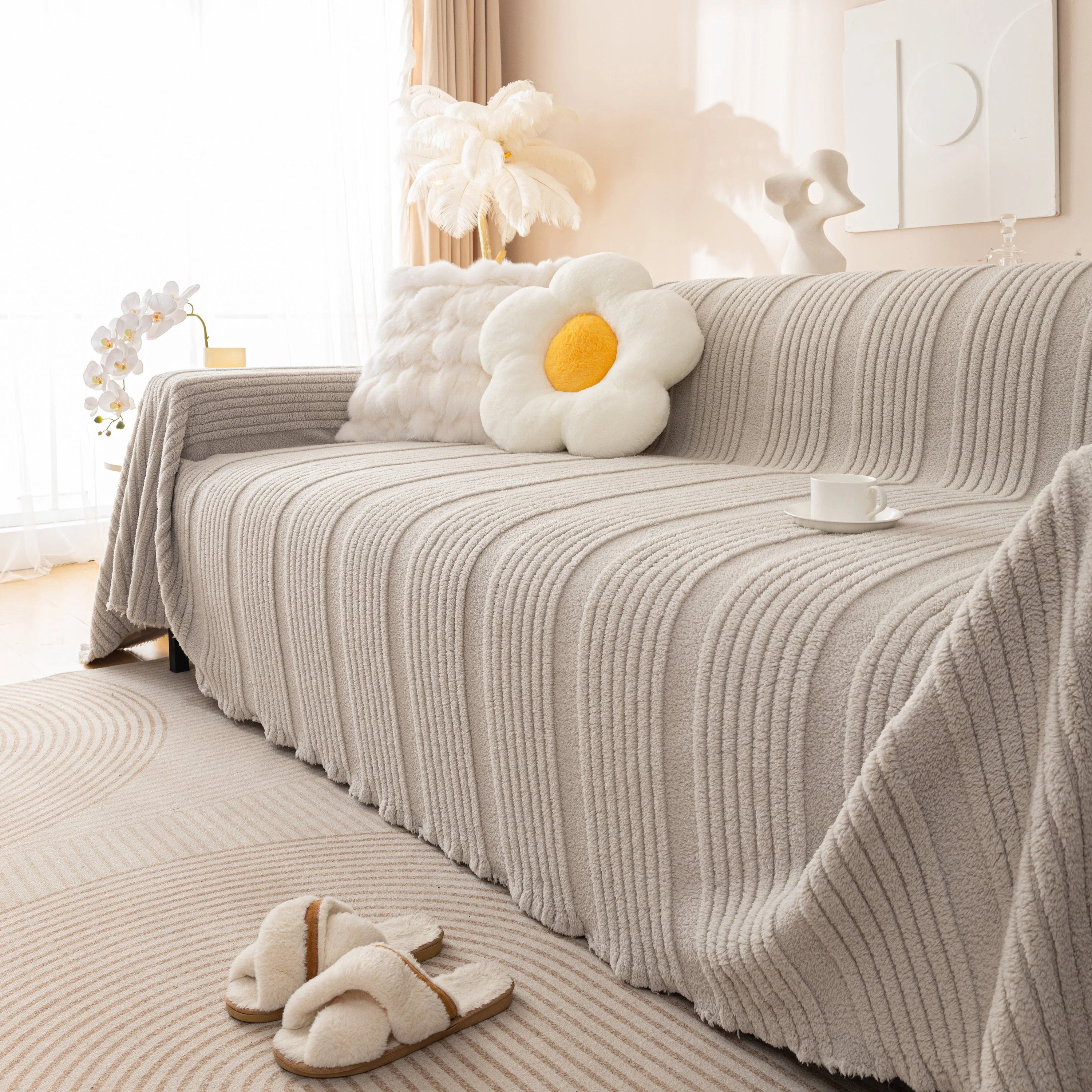 Luxury Oversized Soft Plush L Shape Couch Cover Sofa Throw Cover, Extra Large Blanket to Cover Couch - Image 15