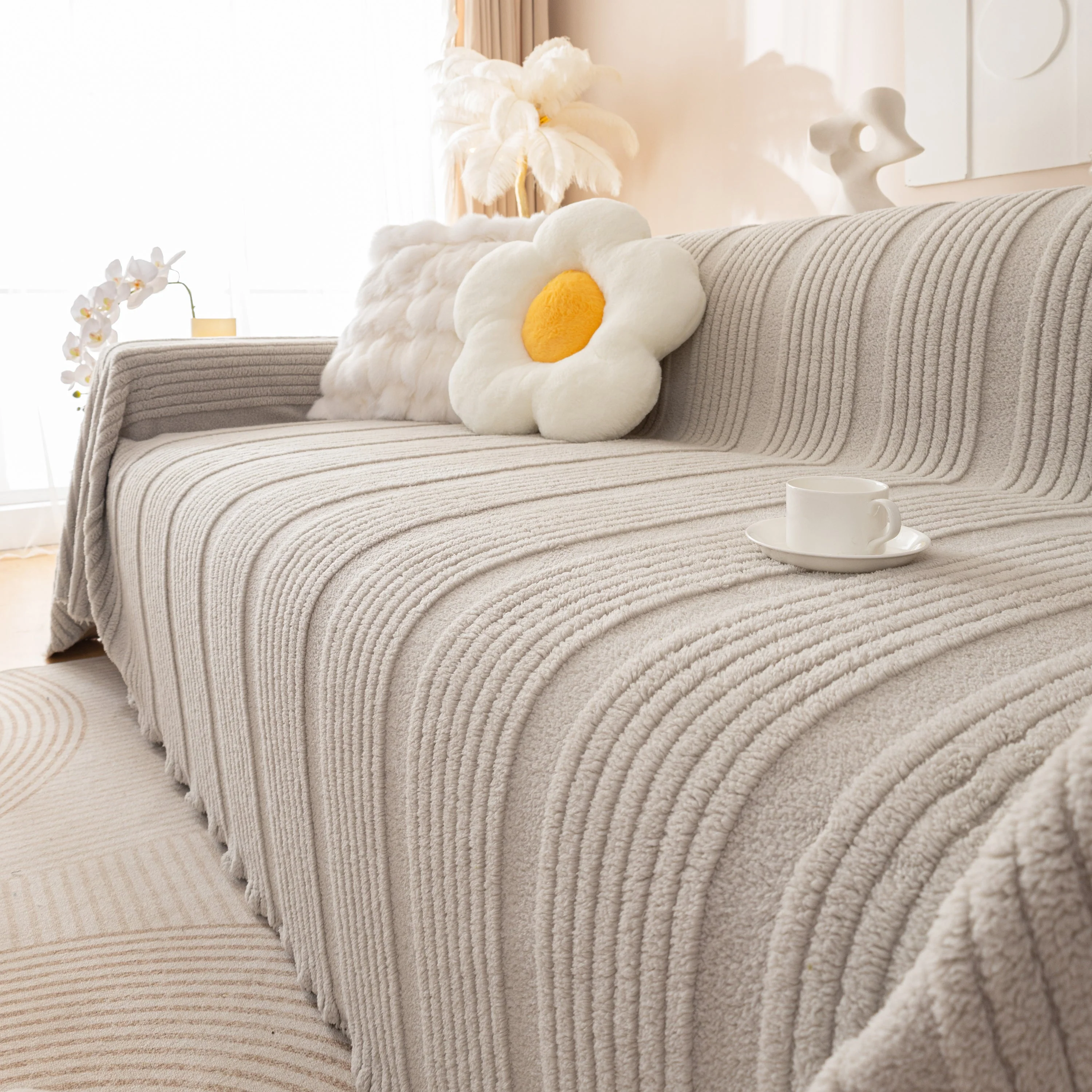 Luxury Oversized Soft Plush L Shape Couch Cover Sofa Throw Cover, Extra Large Blanket to Cover Couch - Image 16