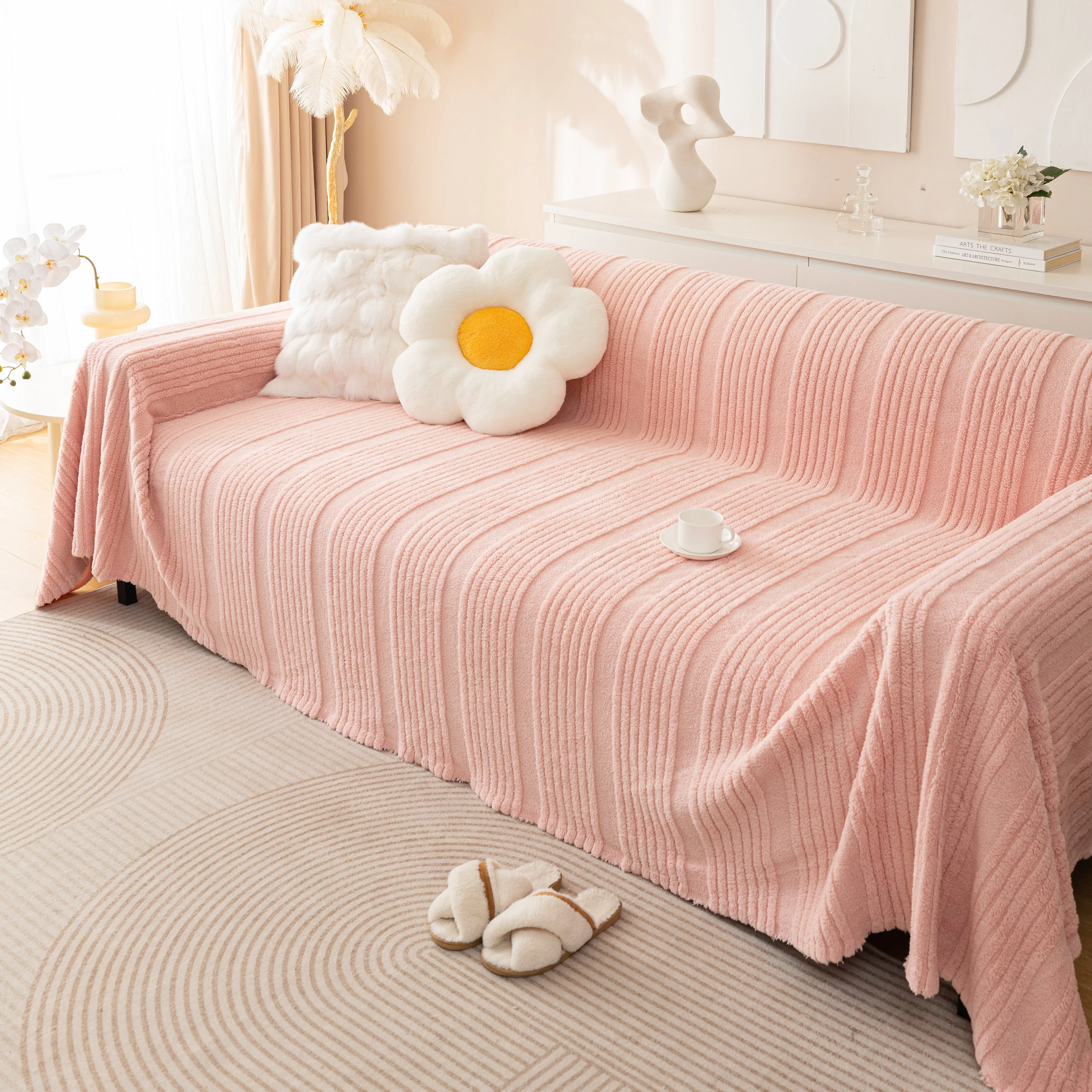Luxury Oversized Soft Plush L Shape Couch Cover Sofa Throw Cover, Extra Large Blanket to Cover Couch - Image 24