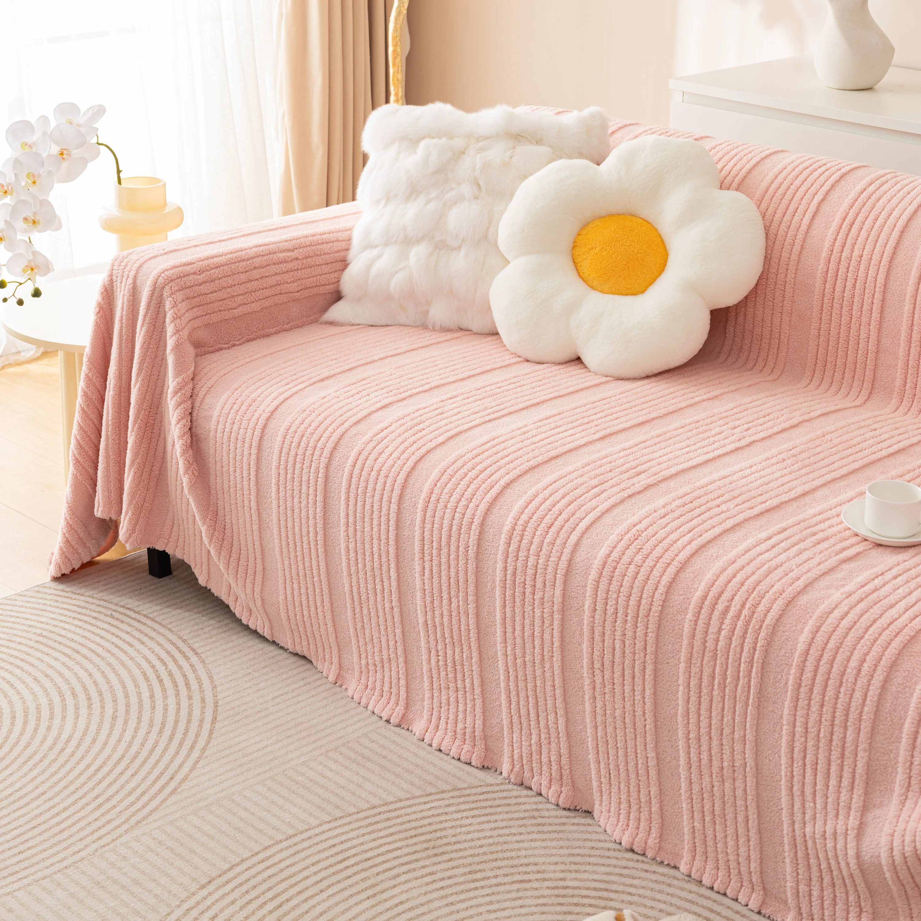 Luxury Oversized Soft Plush L Shape Couch Cover Sofa Throw Cover, Extra Large Blanket to Cover Couch - Image 28
