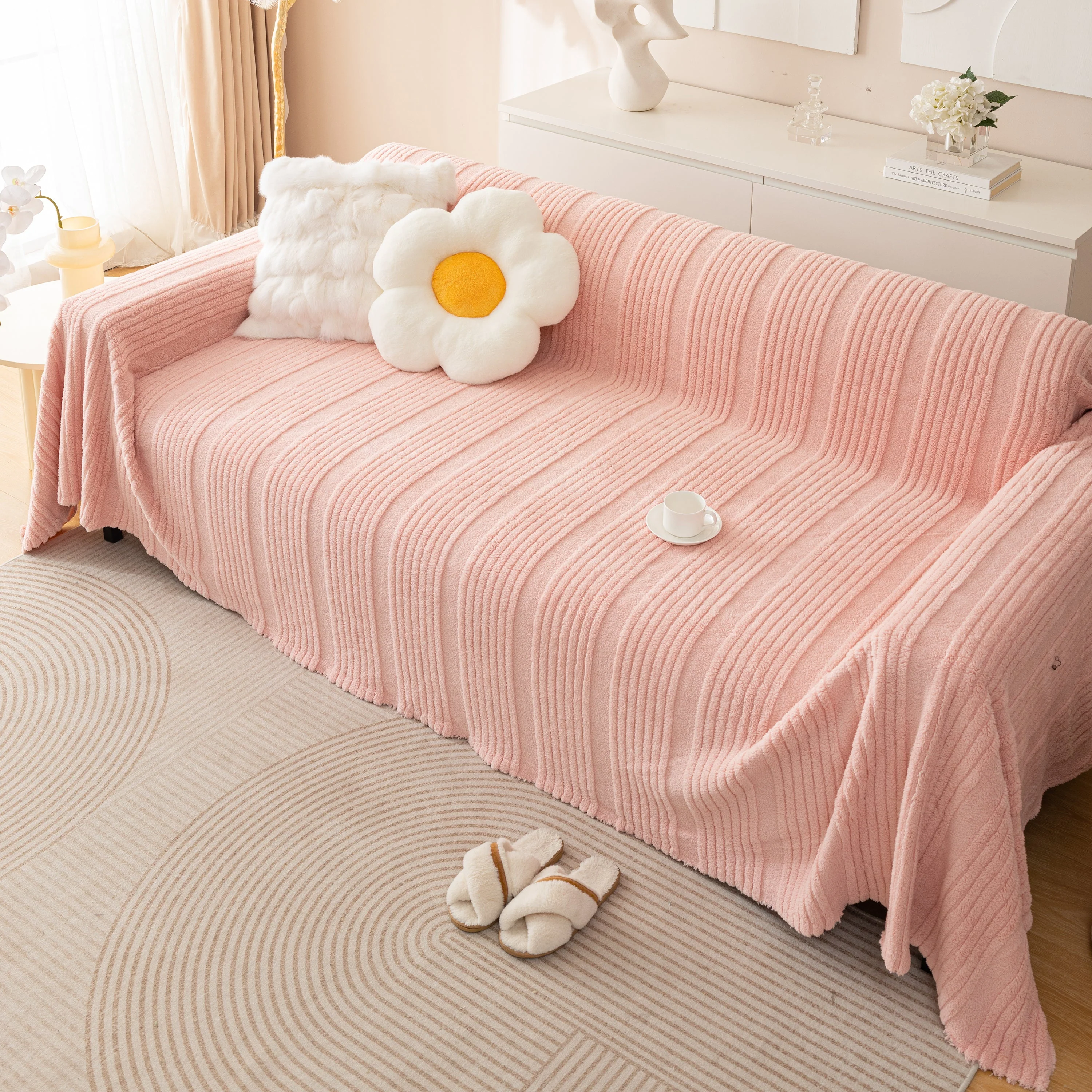 Luxury Oversized Soft Plush L Shape Couch Cover Sofa Throw Cover, Extra Large Blanket to Cover Couch - Image 29