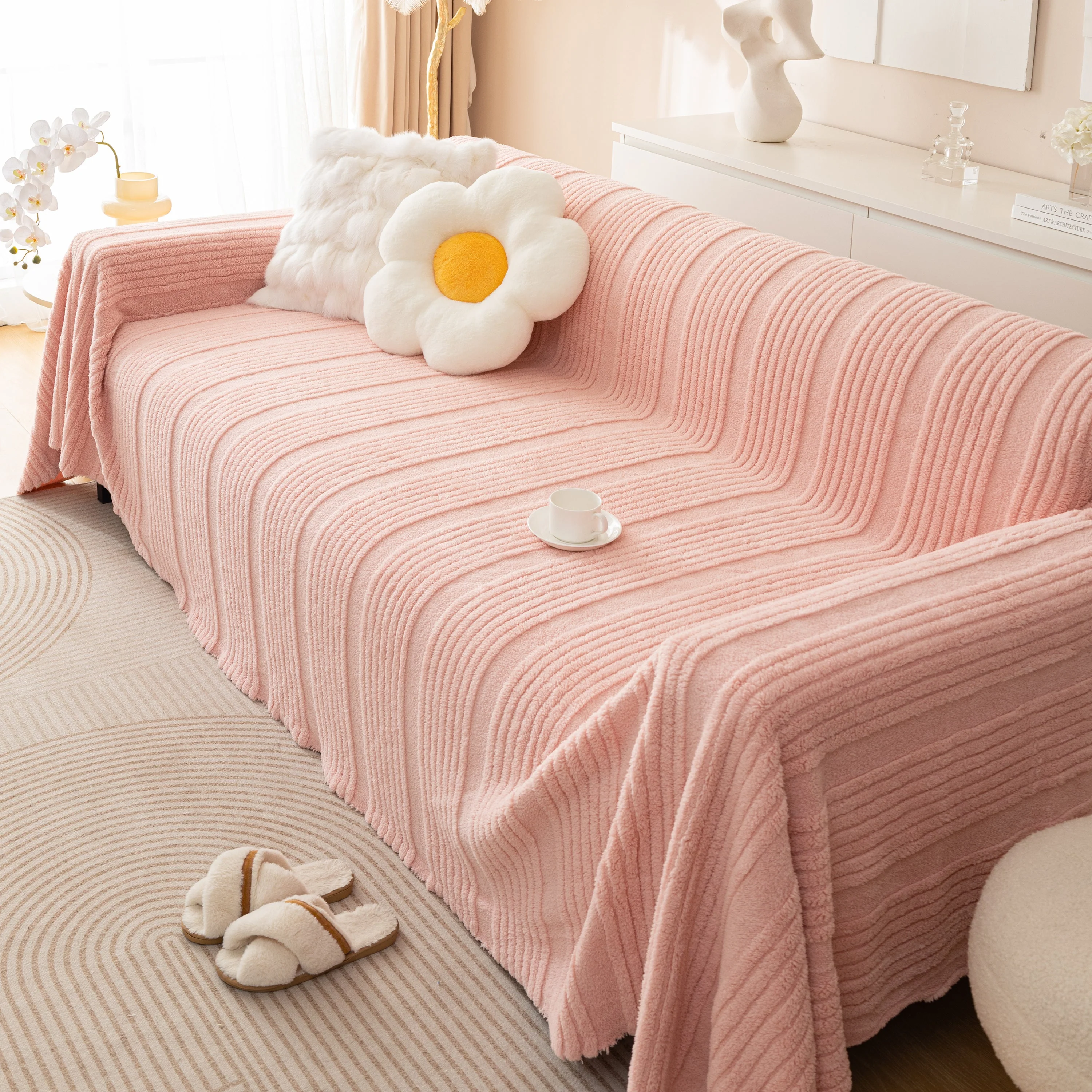 Luxury Oversized Soft Plush L Shape Couch Cover Sofa Throw Cover, Extra Large Blanket to Cover Couch - Image 31