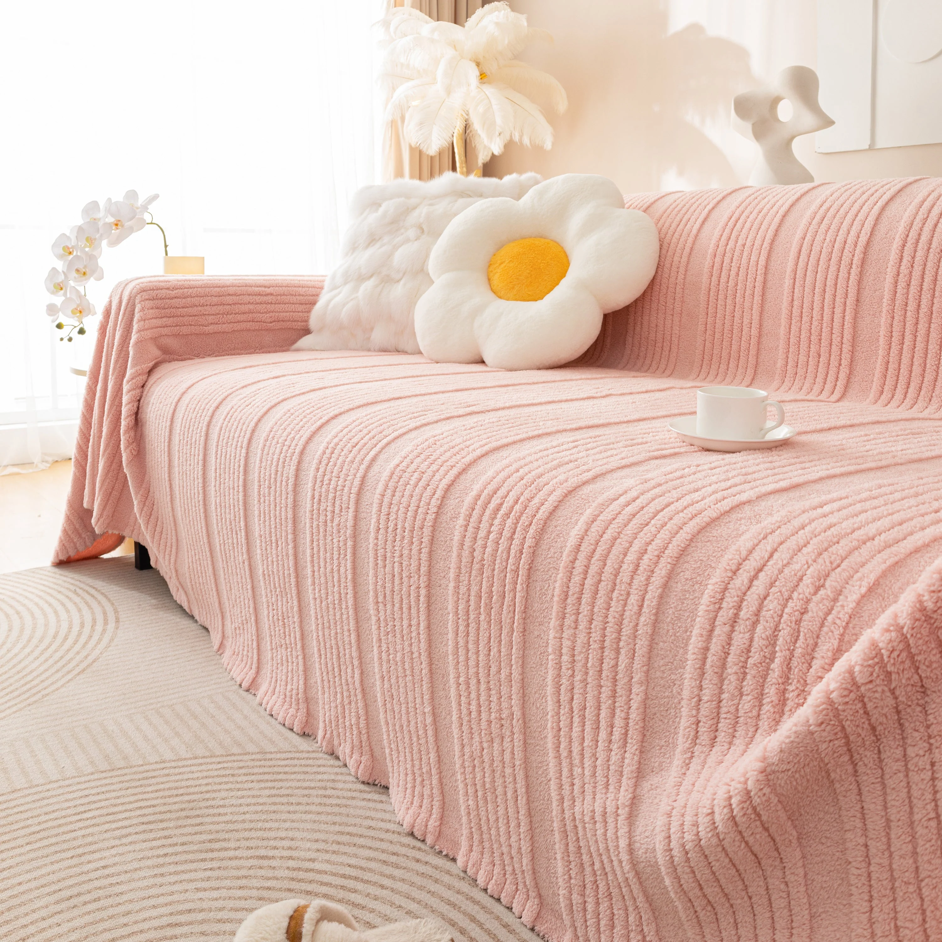 Luxury Oversized Soft Plush L Shape Couch Cover Sofa Throw Cover, Extra Large Blanket to Cover Couch - Image 33