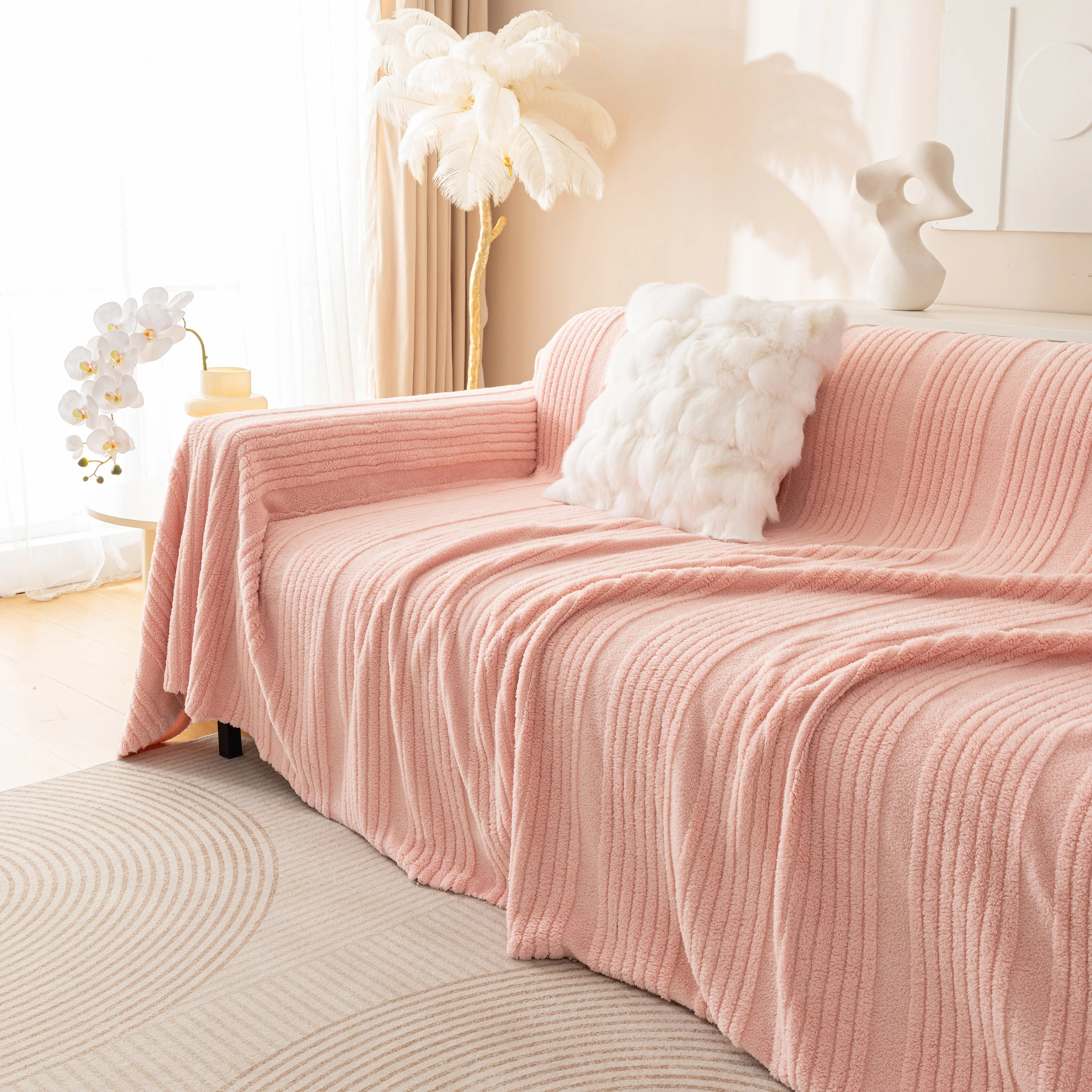 Luxury Oversized Soft Plush L Shape Couch Cover Sofa Throw Cover, Extra Large Blanket to Cover Couch - Image 38