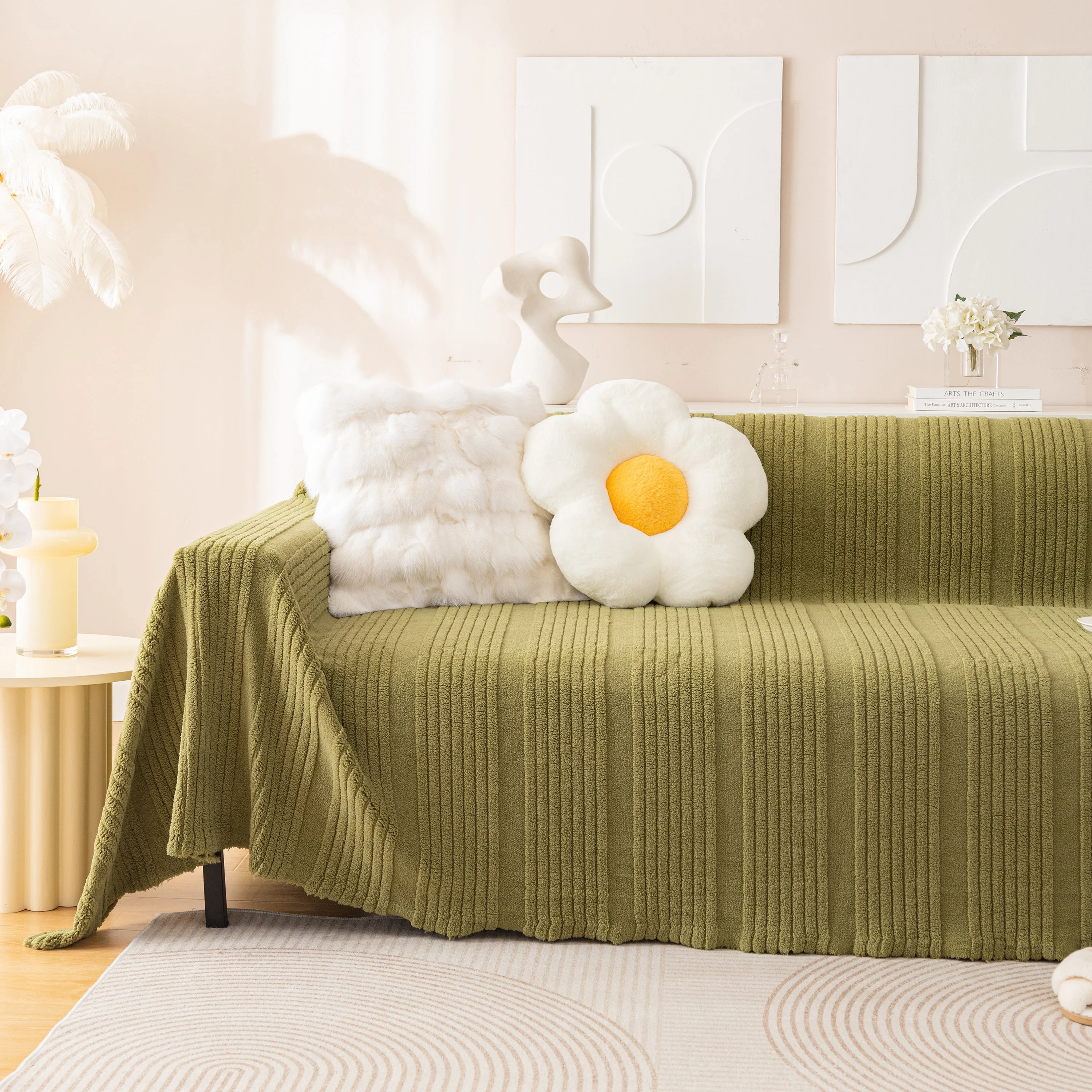 Luxury Oversized Soft Plush L Shape Couch Cover Sofa Throw Cover, Extra Large Blanket to Cover Couch - Image 49