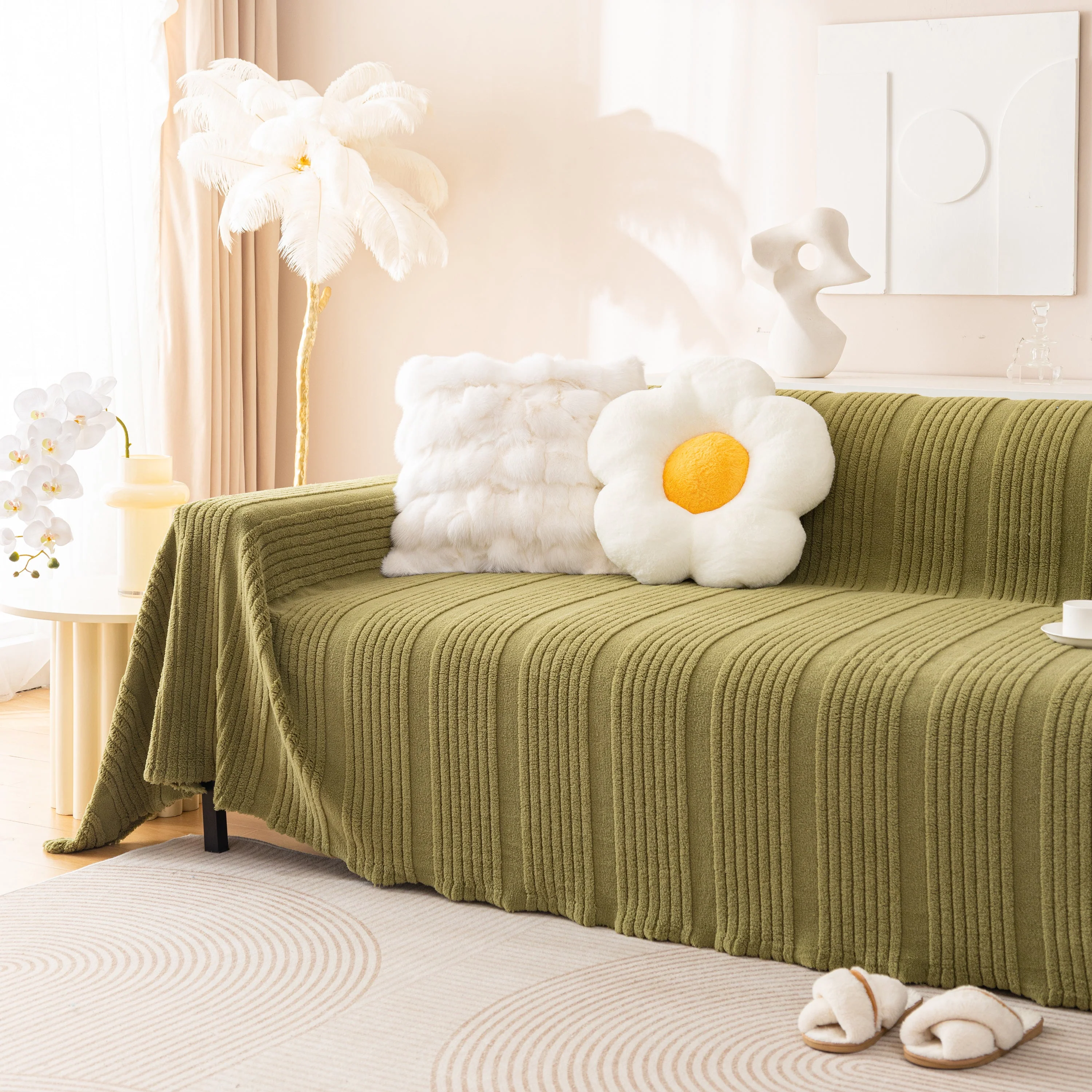 Luxury Oversized Soft Plush L Shape Couch Cover Sofa Throw Cover, Extra Large Blanket to Cover Couch - Image 50