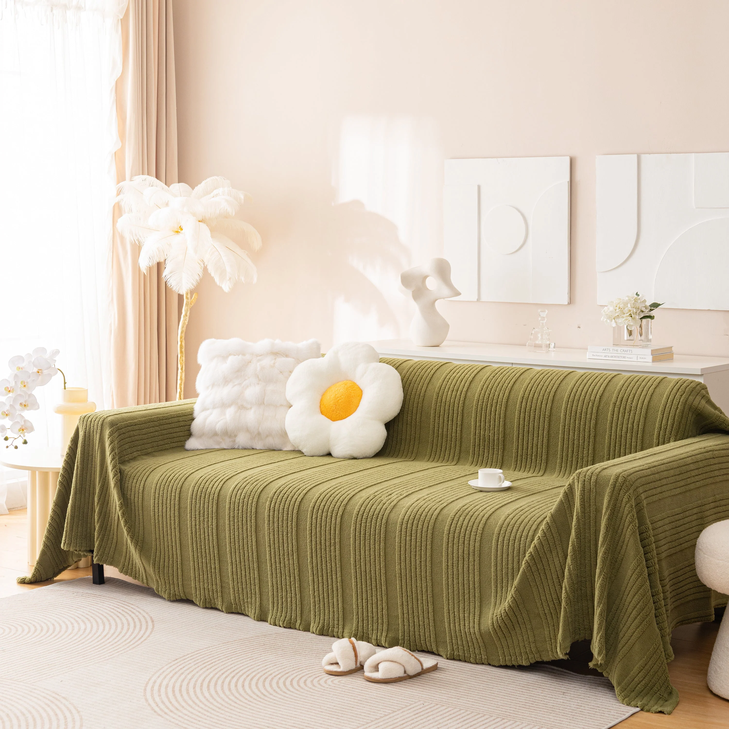 Luxury Oversized Soft Plush L Shape Couch Cover Sofa Throw Cover, Extra Large Blanket to Cover Couch - Image 51