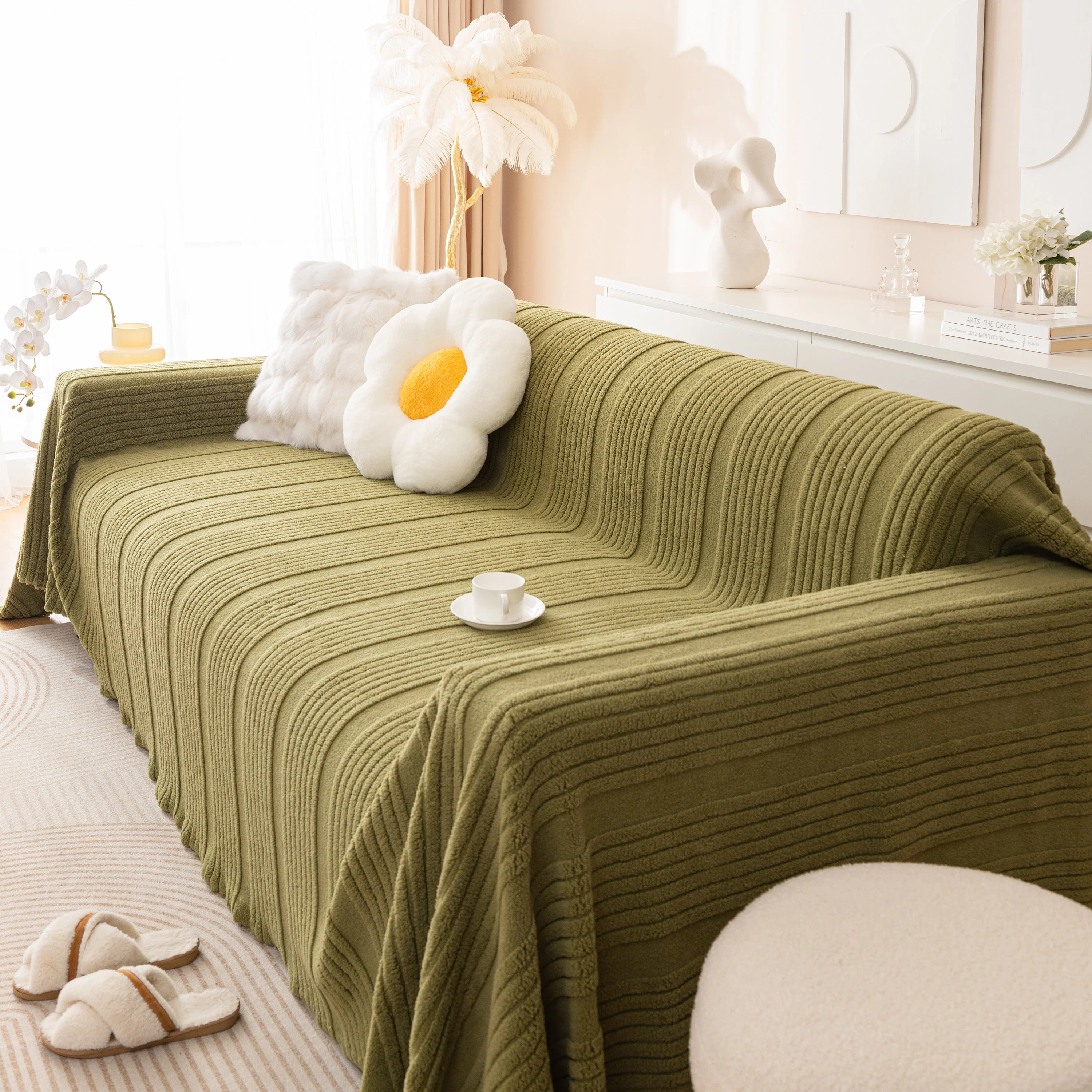 Luxury Oversized Soft Plush L Shape Couch Cover Sofa Throw Cover, Extra Large Blanket to Cover Couch - Image 54