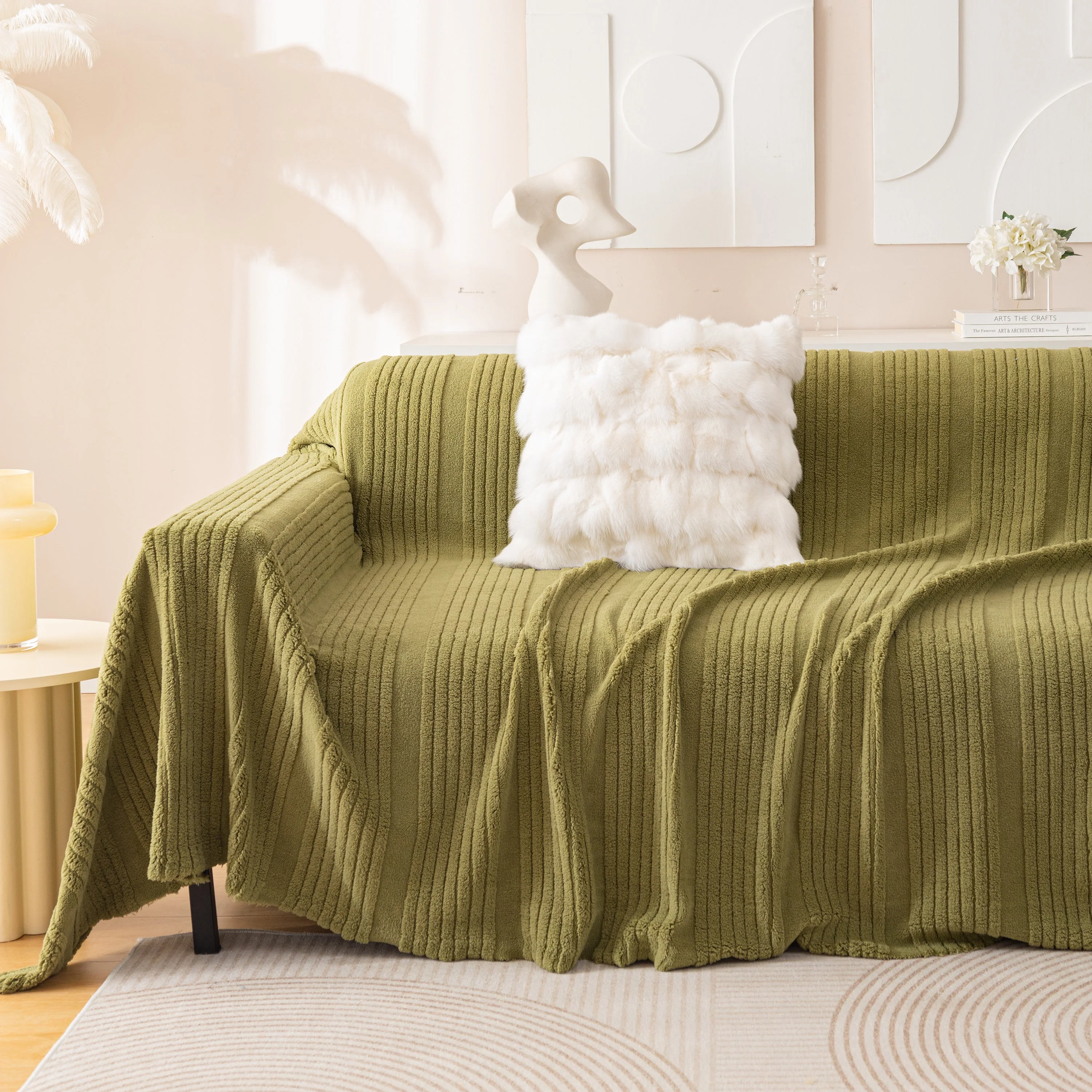 Luxury Oversized Soft Plush L Shape Couch Cover Sofa Throw Cover, Extra Large Blanket to Cover Couch - Image 63