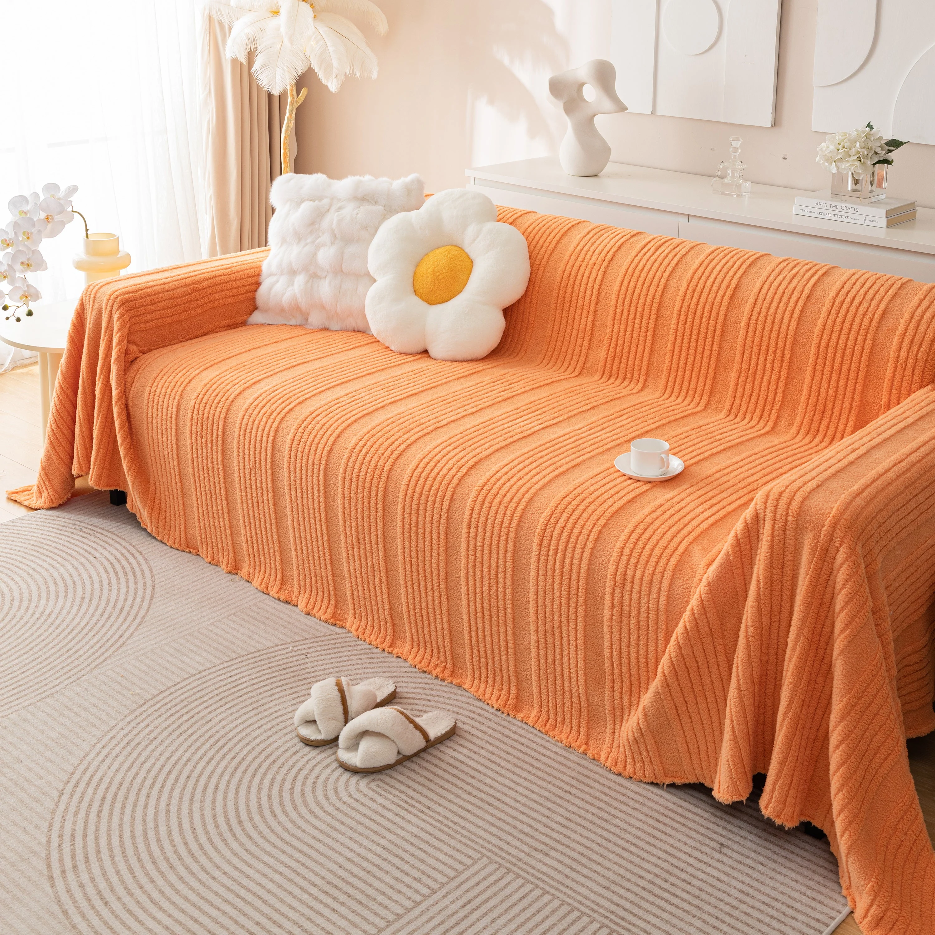 Luxury Oversized Soft Plush L Shape Couch Cover Sofa Throw Cover, Extra Large Blanket to Cover Couch - Image 70