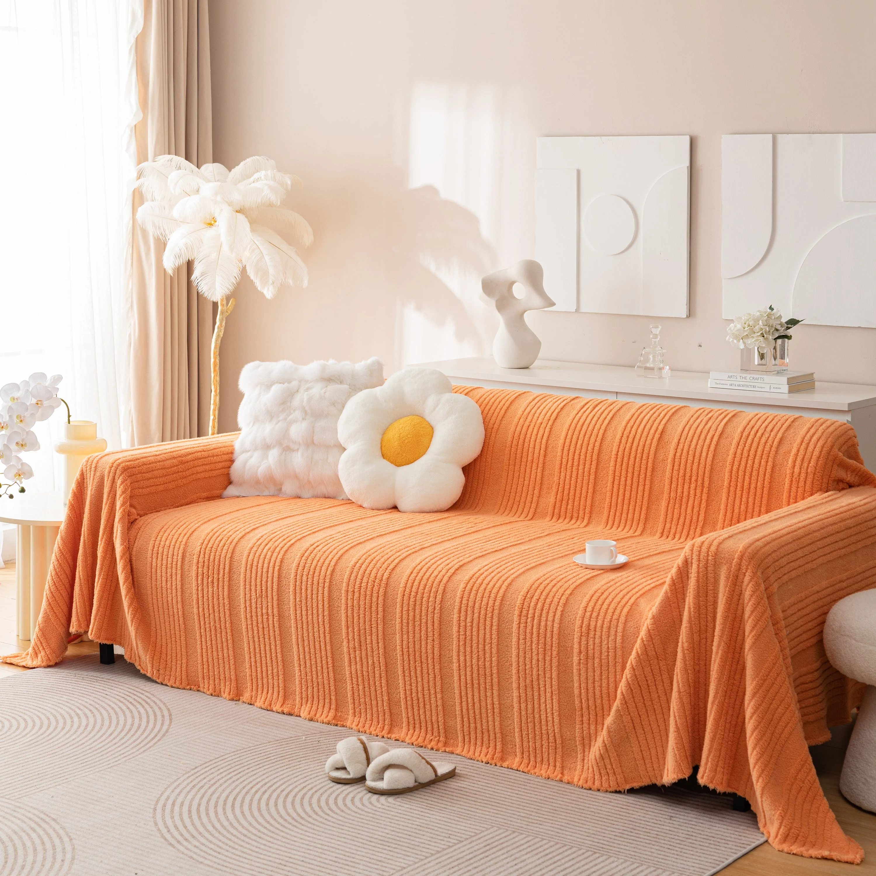 Luxury Oversized Soft Plush L Shape Couch Cover Sofa Throw Cover, Extra Large Blanket to Cover Couch - Image 74