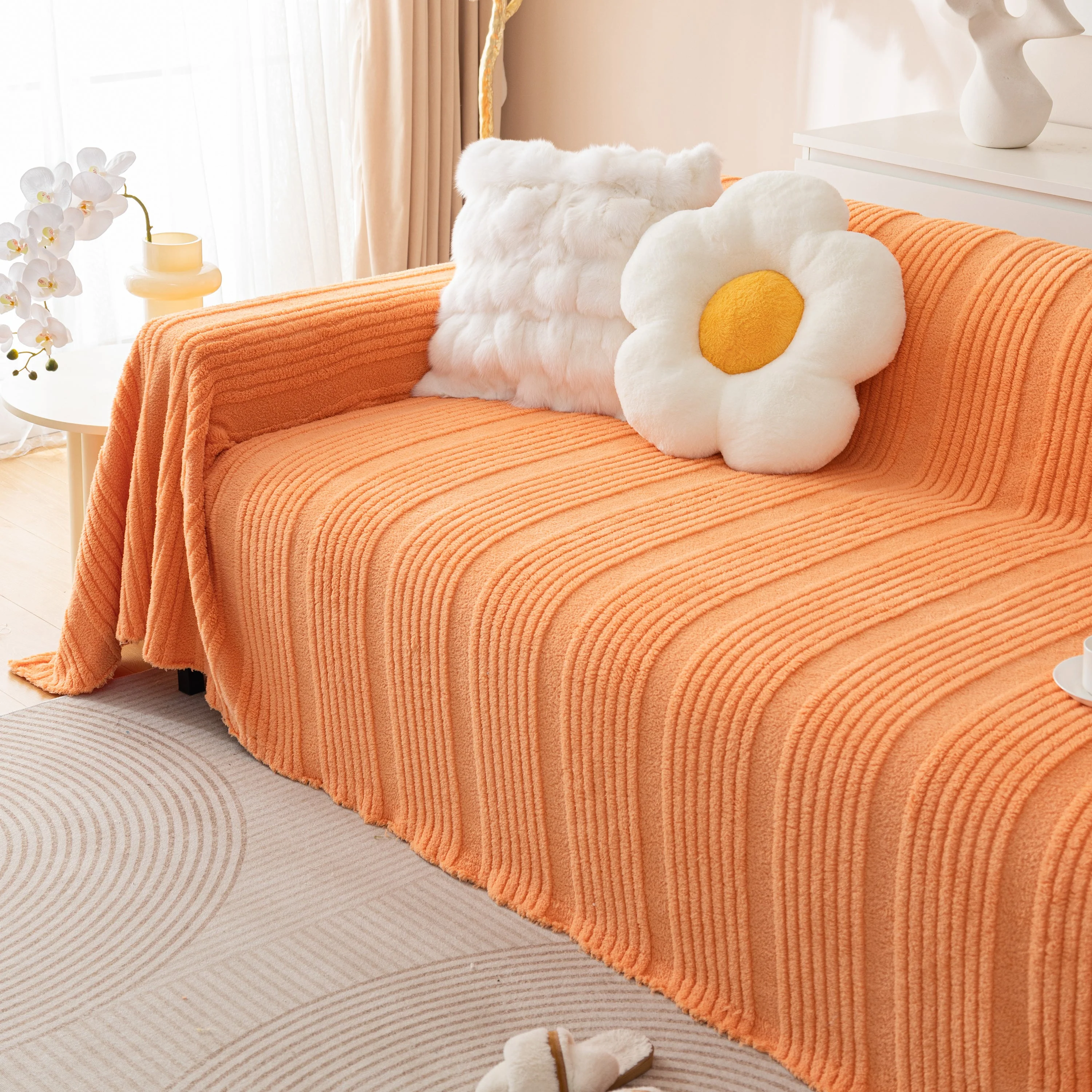 Luxury Oversized Soft Plush L Shape Couch Cover Sofa Throw Cover, Extra Large Blanket to Cover Couch - Image 75