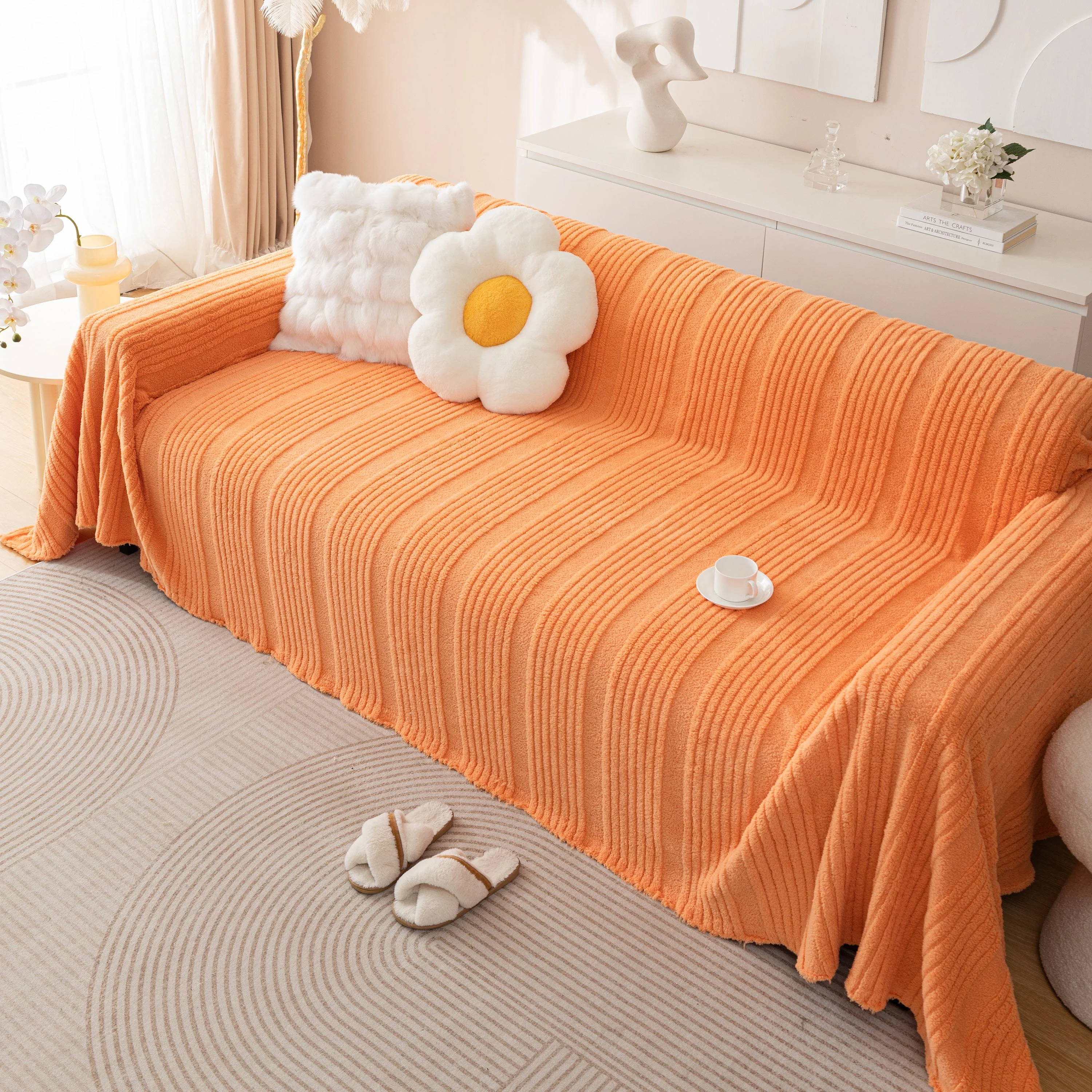 Luxury Oversized Soft Plush L Shape Couch Cover Sofa Throw Cover, Extra Large Blanket to Cover Couch - Image 76
