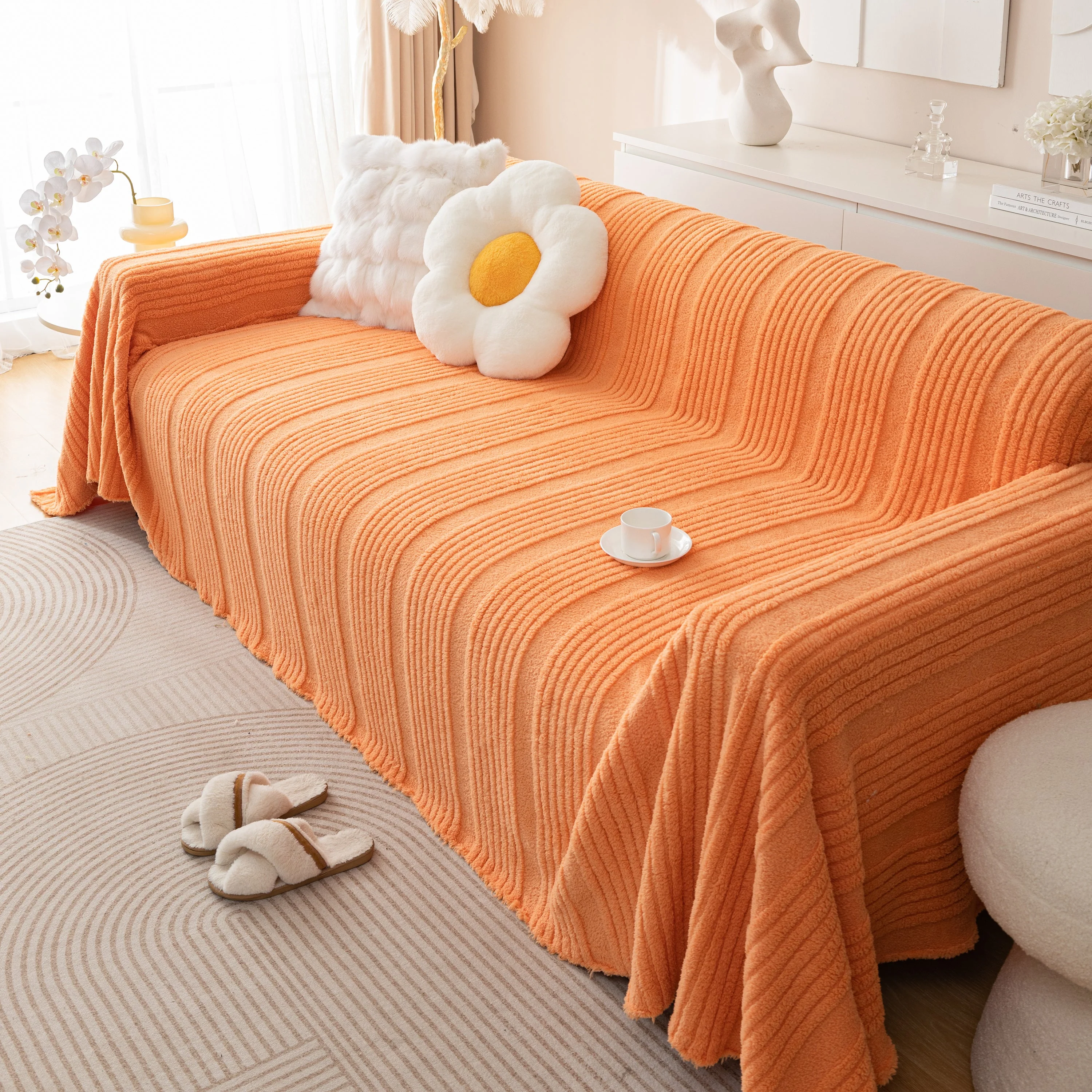 Luxury Oversized Soft Plush L Shape Couch Cover Sofa Throw Cover, Extra Large Blanket to Cover Couch - Image 78