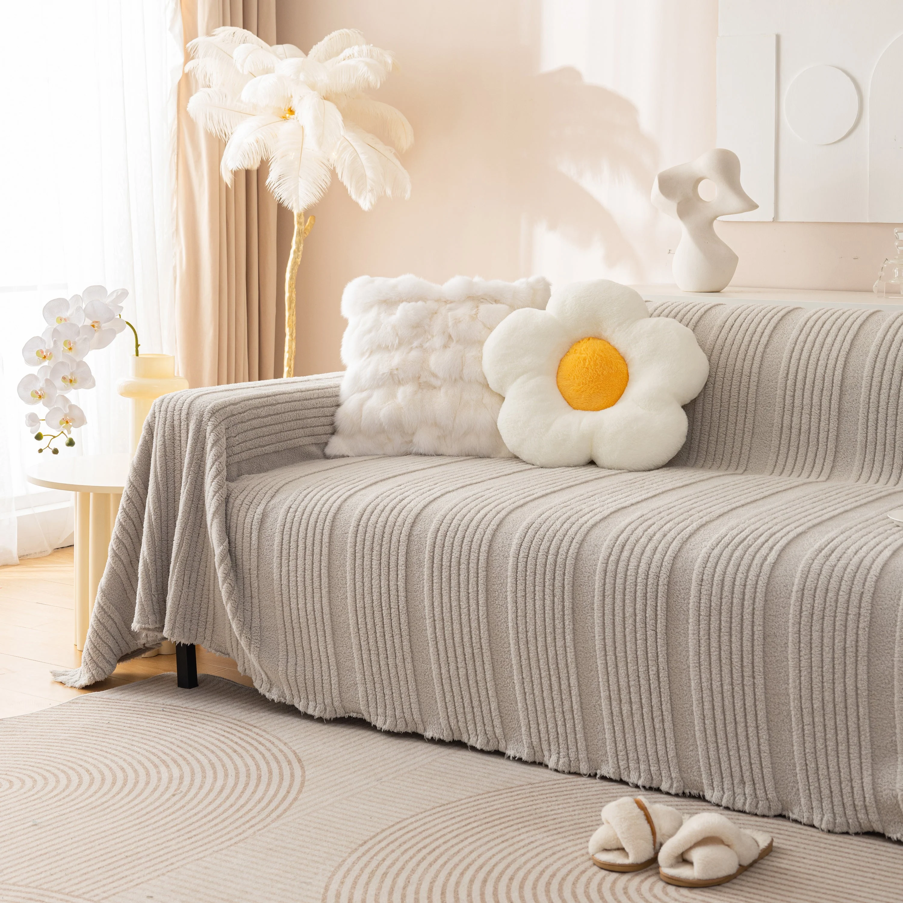 Luxury Oversized Soft Plush L Shape Couch Cover Sofa Throw Cover, Extra Large Blanket to Cover Couch - Image 8