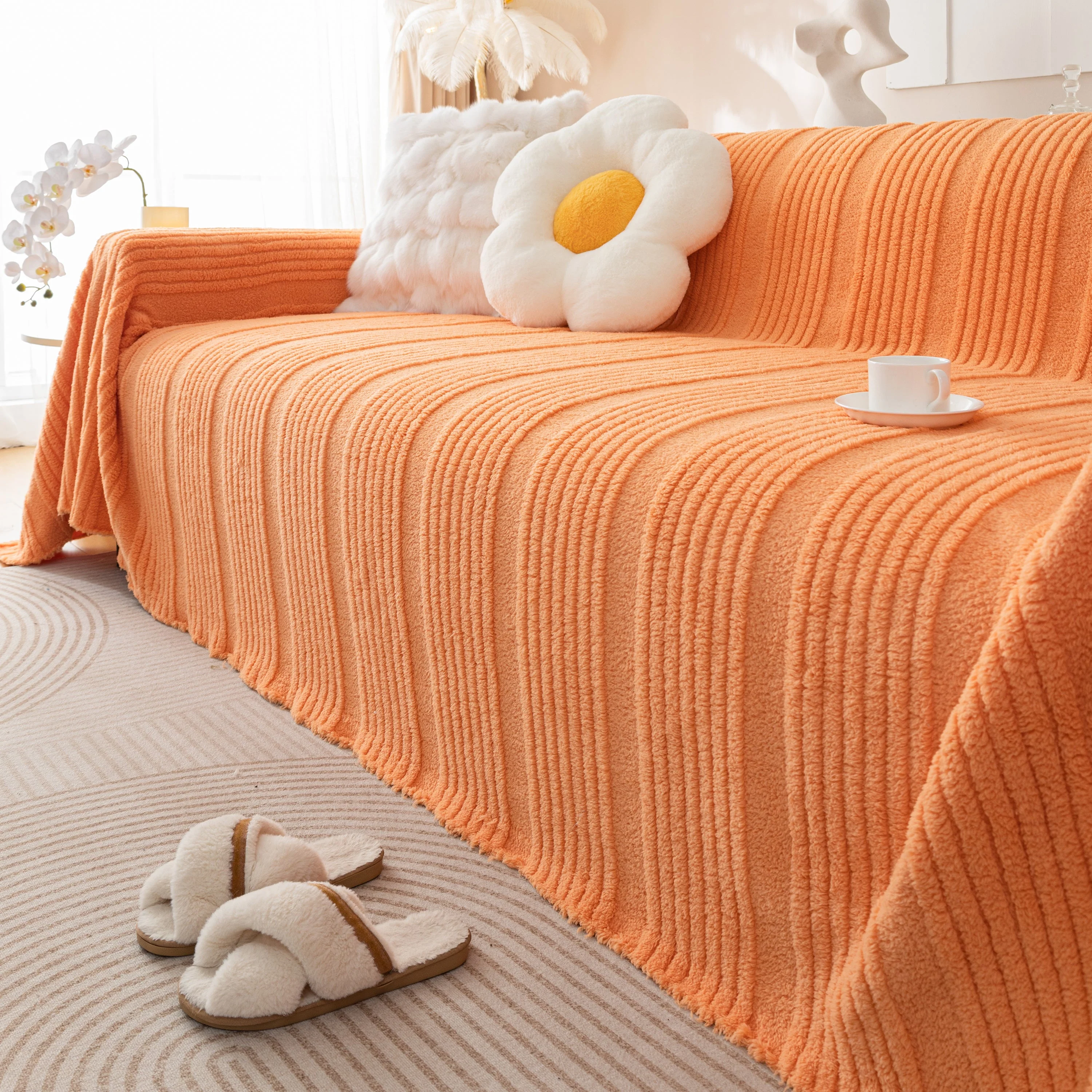Luxury Oversized Soft Plush L Shape Couch Cover Sofa Throw Cover, Extra Large Blanket to Cover Couch - Image 80