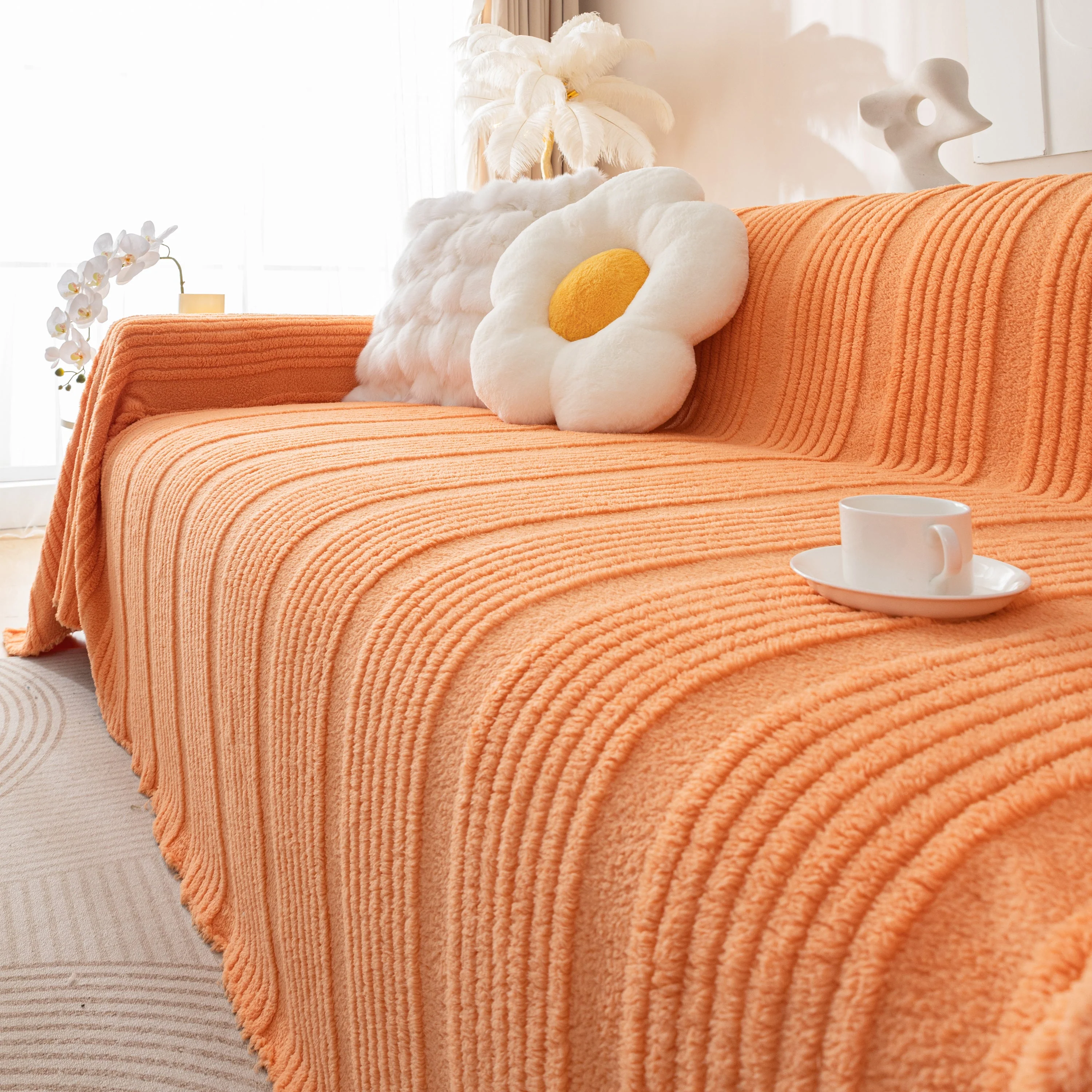 Luxury Oversized Soft Plush L Shape Couch Cover Sofa Throw Cover, Extra Large Blanket to Cover Couch - Image 81