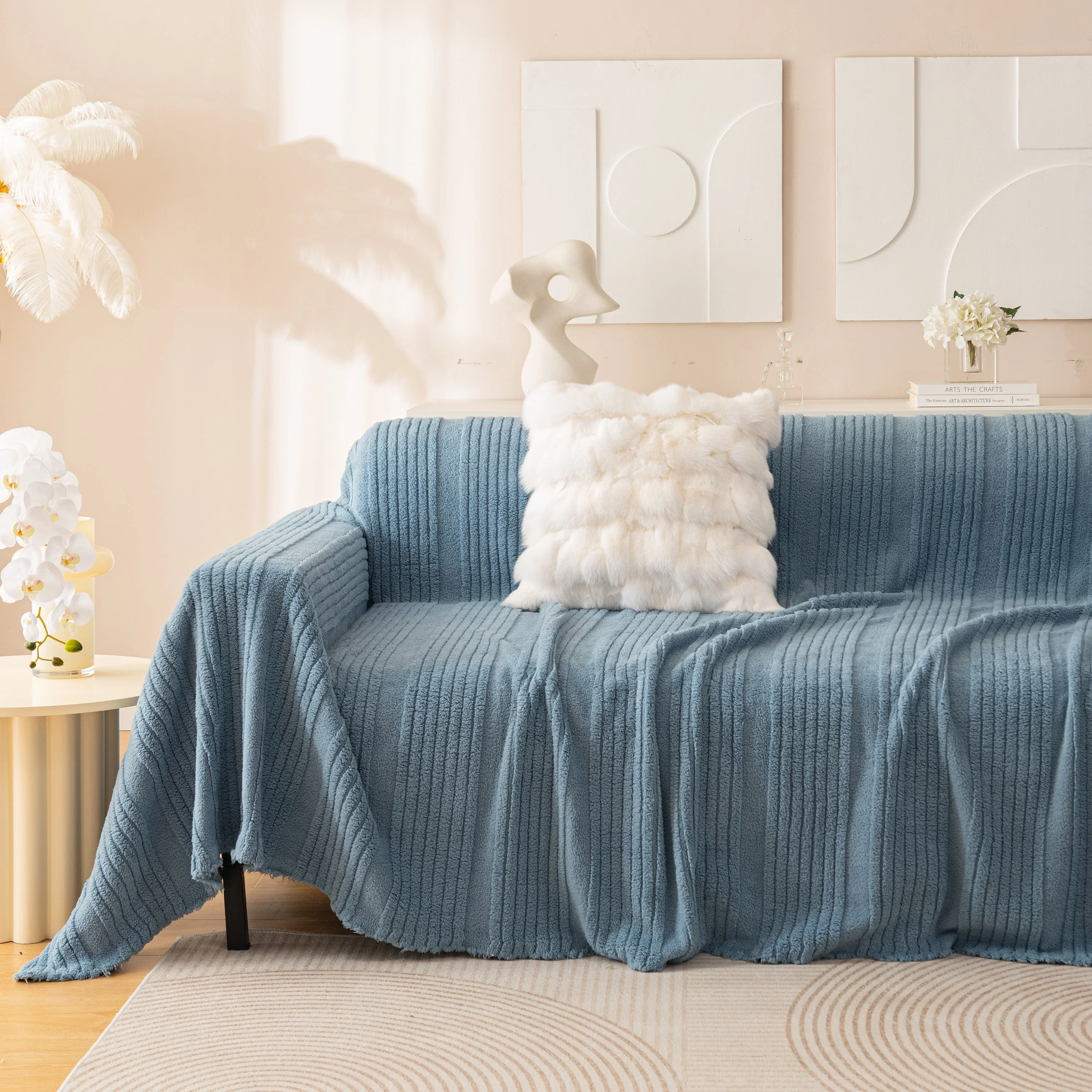 Luxury Oversized Soft Plush L Shape Couch Cover Sofa Throw Cover, Extra Large Blanket to Cover Couch - Image 99