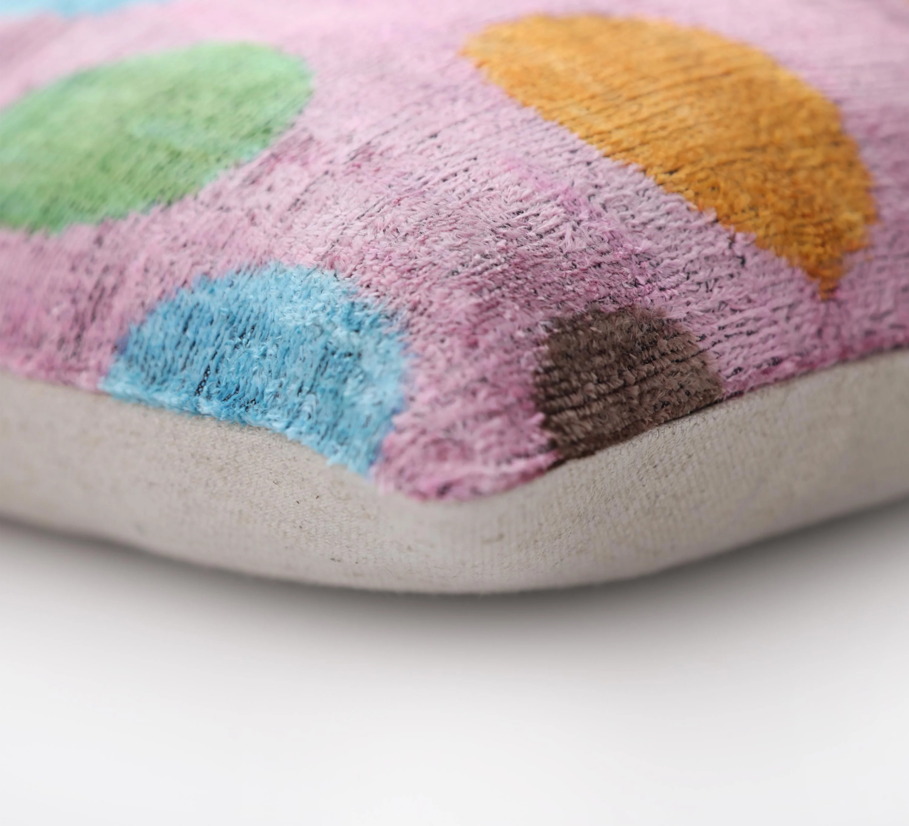 Luxury Polka Dot Silk Velvet Throw Pillow 16x24 – Handmade Multicolor Designer Lumbar - Image 8